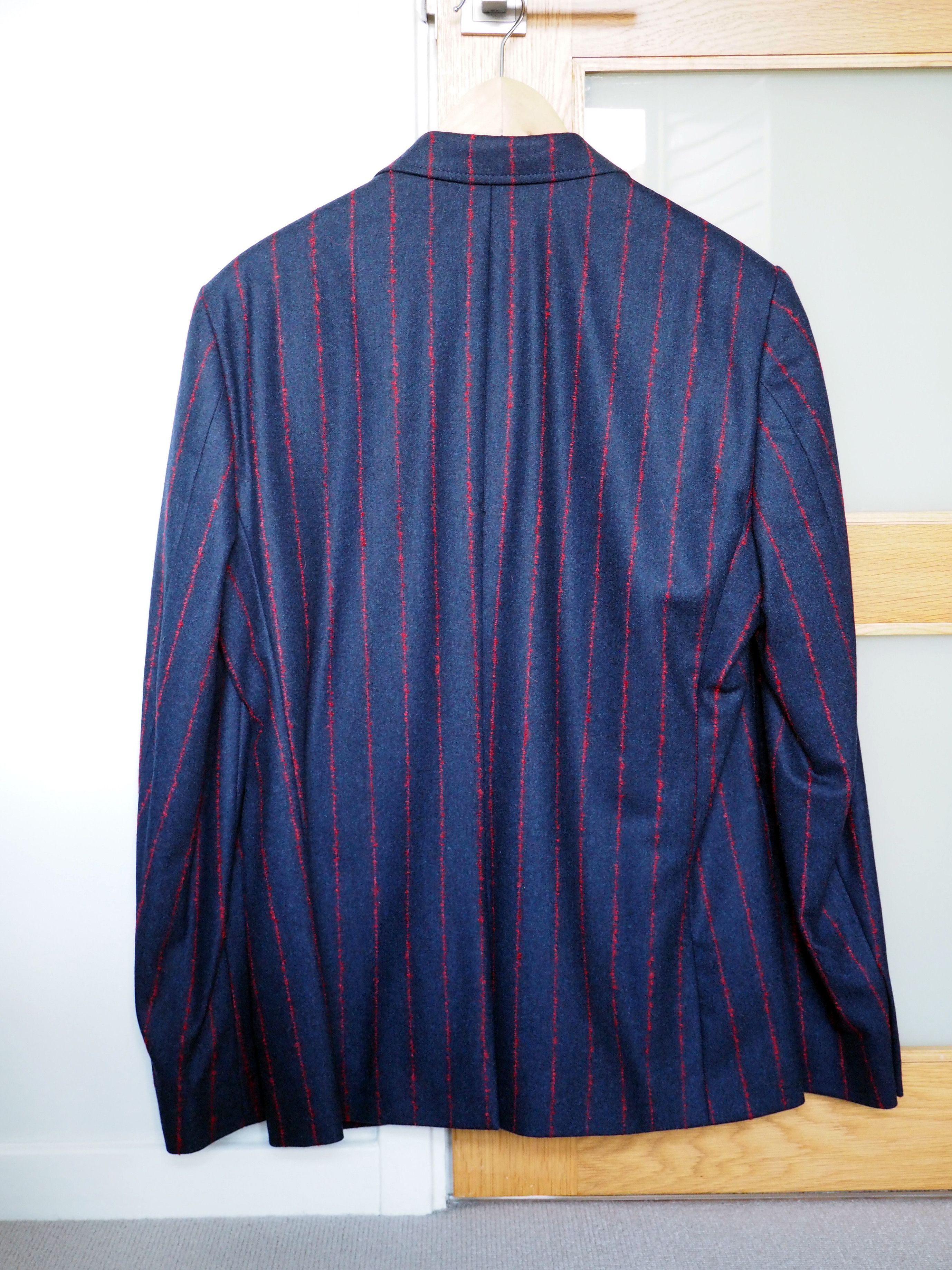 Raf Simons Raf Simons navy textured red pinstripe wool blazer aw15 Size 42R - 9 Thumbnail