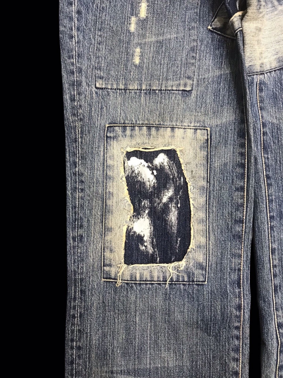 Designer 💥DENIM ART💥ZEROSAIL Japan Distressed Patchwork Denim F176 Size US 34 / EU 50 - 6 Thumbnail