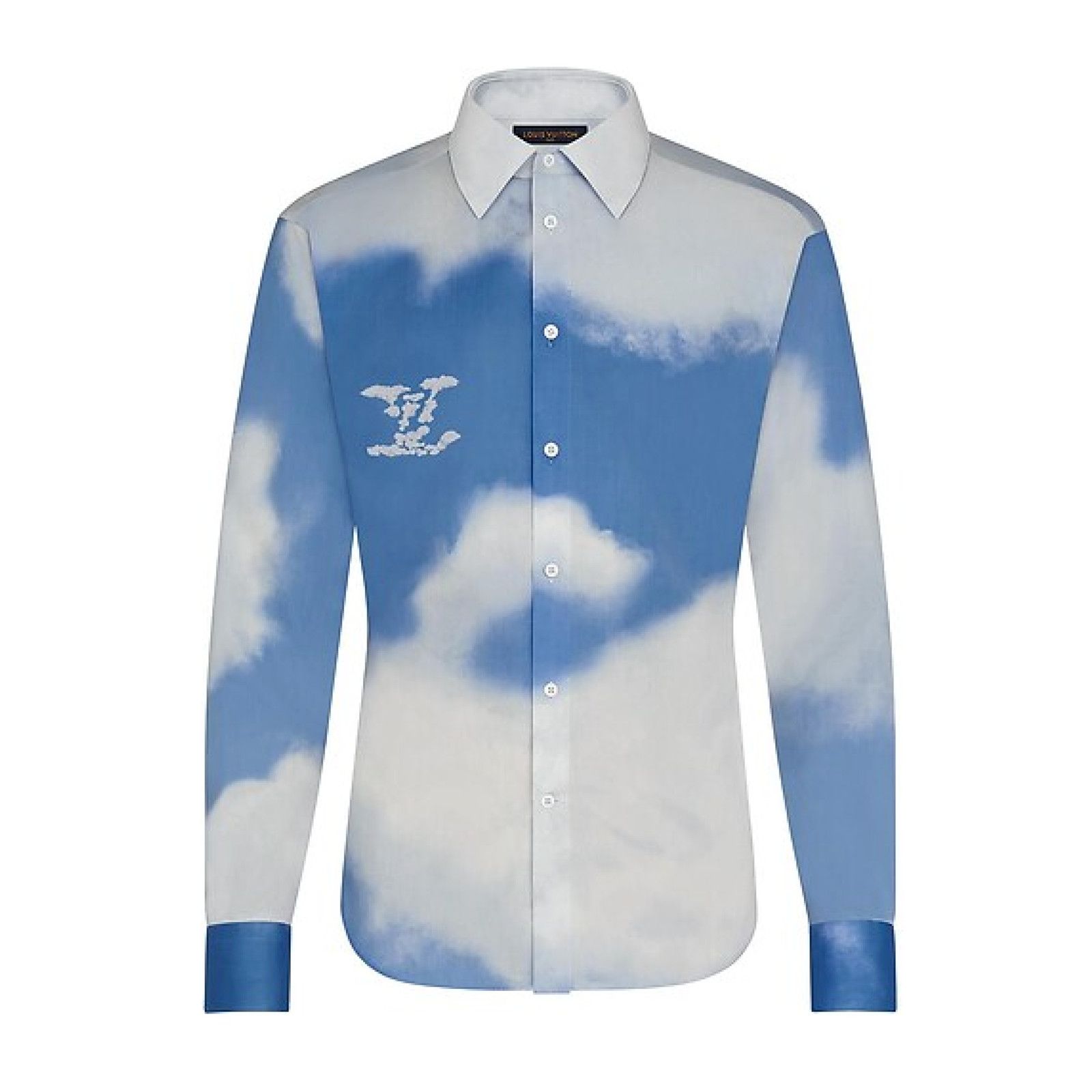 Louis Vuitton Louis Vuitton Clouds Blue White Logo Long Sleeve Button Up Size US L / EU 52-54 / 3 - 1 Thumbnail