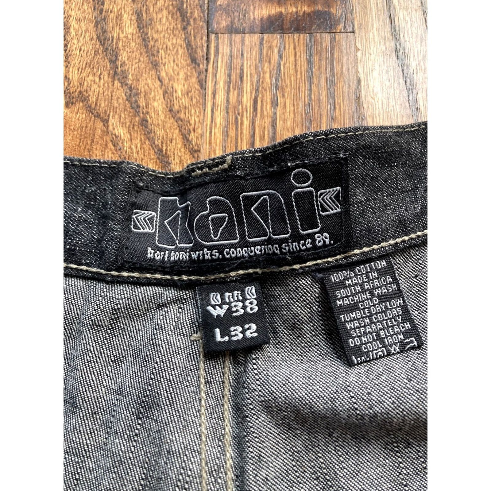 Karl Kani VINTAGE Karl Kani Jeans Mens 38x32 Black Denim Straight 5-Pocket Baggy Comfort Breathable Size US 38 / EU 54 - 7 Thumbnail