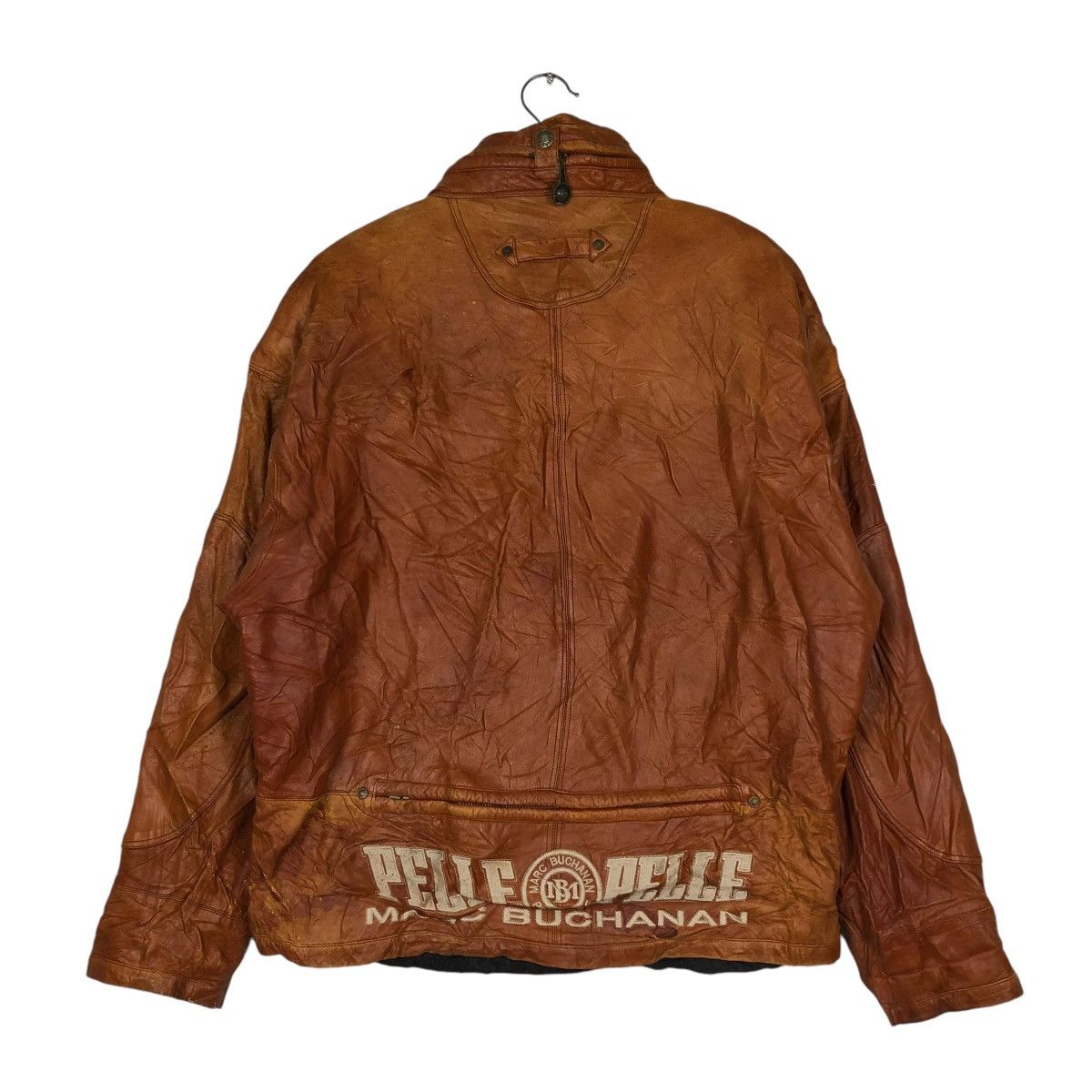 Marc Buchanan 🔥VINTAGE BOMBER LEATHER JACKET MARC BUCHANAN SPELL OUT Size US M / EU 48-50 / 2 - 10 Thumbnail
