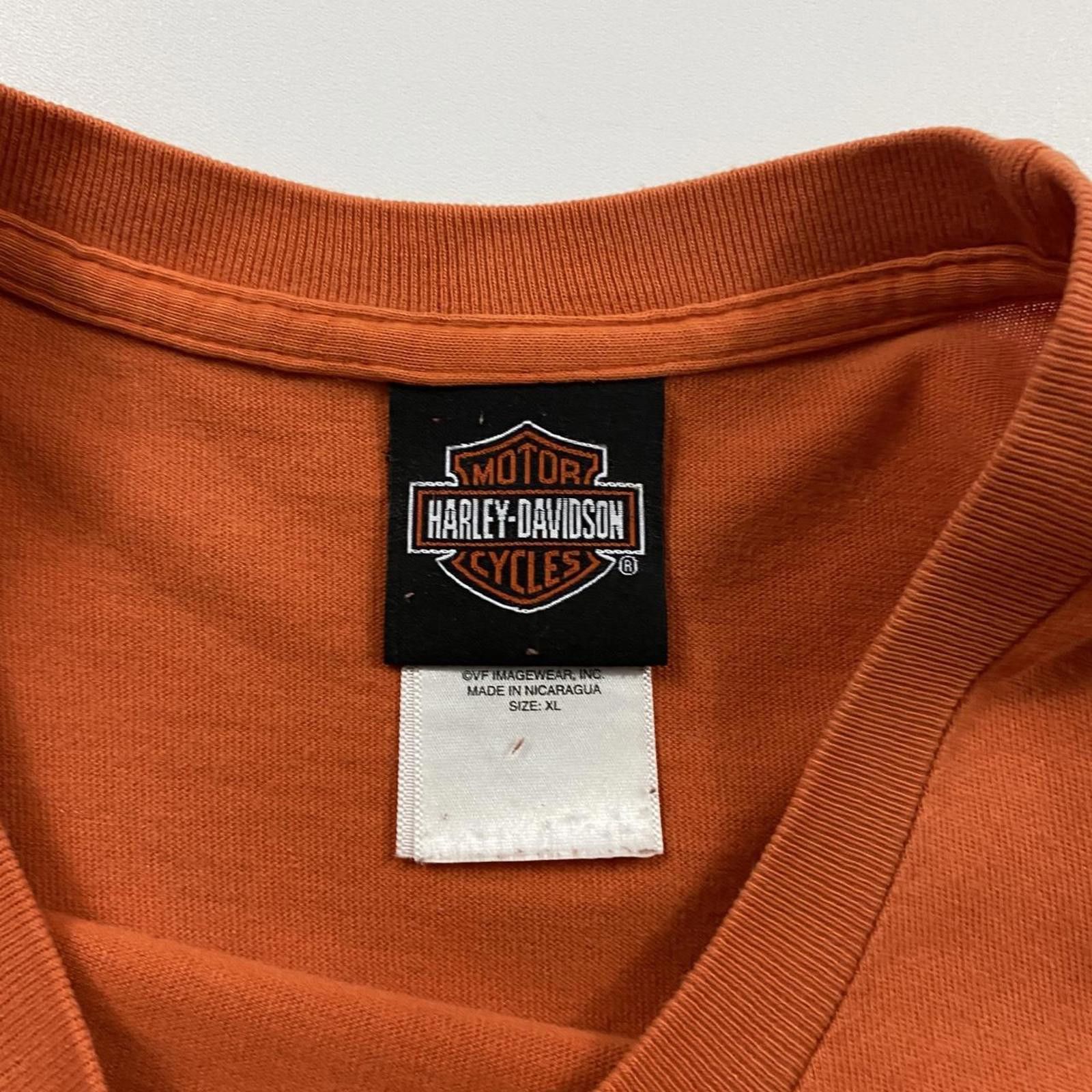 Harley Davidson Harley Davidson Orange Long Sleeve Shirt Size US XL / EU 56 / 4 - 3 Thumbnail