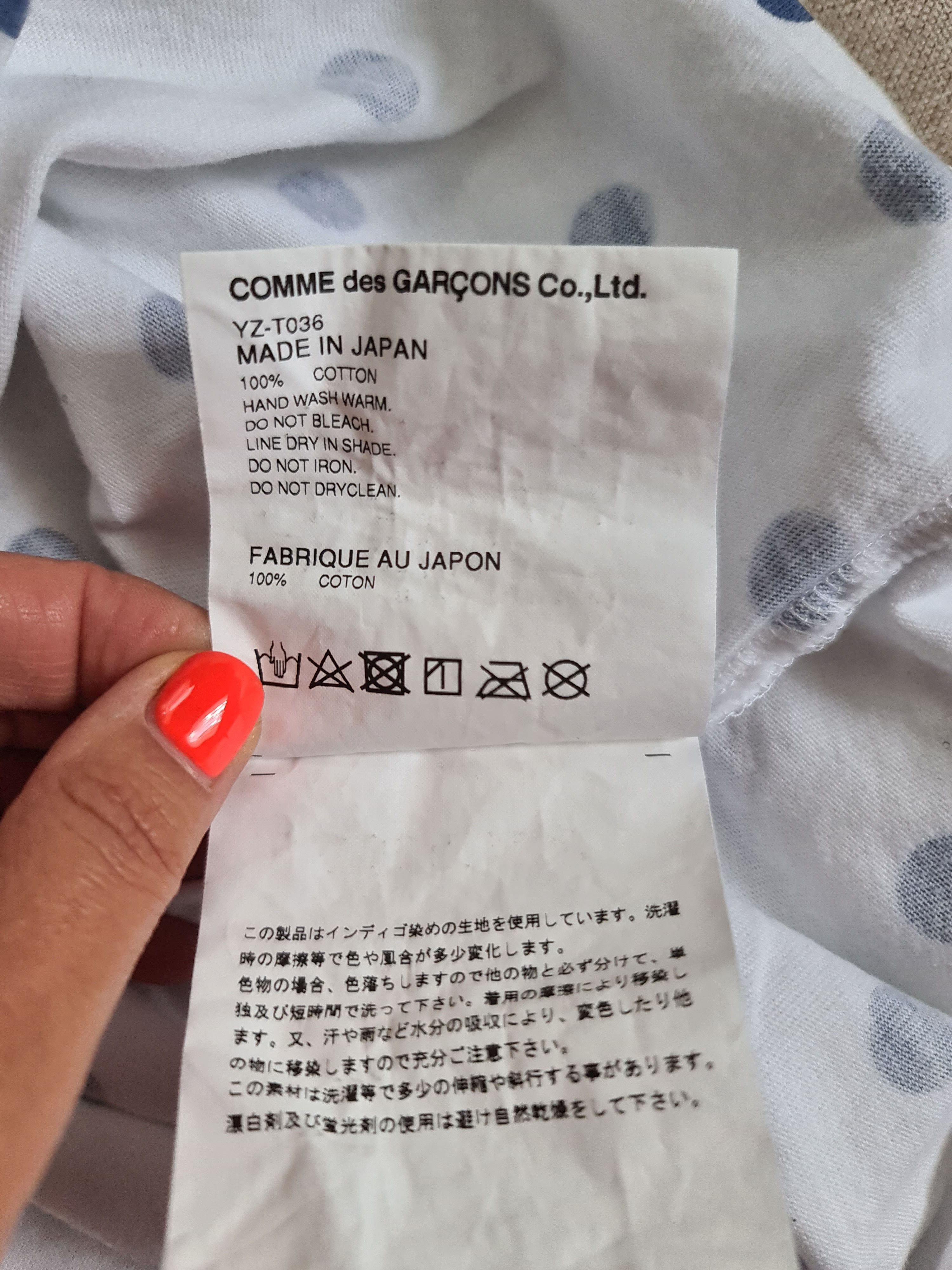 CDG by Comme des Garcons × Comme des Garcons × Comme des Garcons PLAY Comme Des Garçons ❤ Play Heard Polka Dots Long Sleeve Size M / US 6-8 / IT 42-44 - 7 Thumbnail