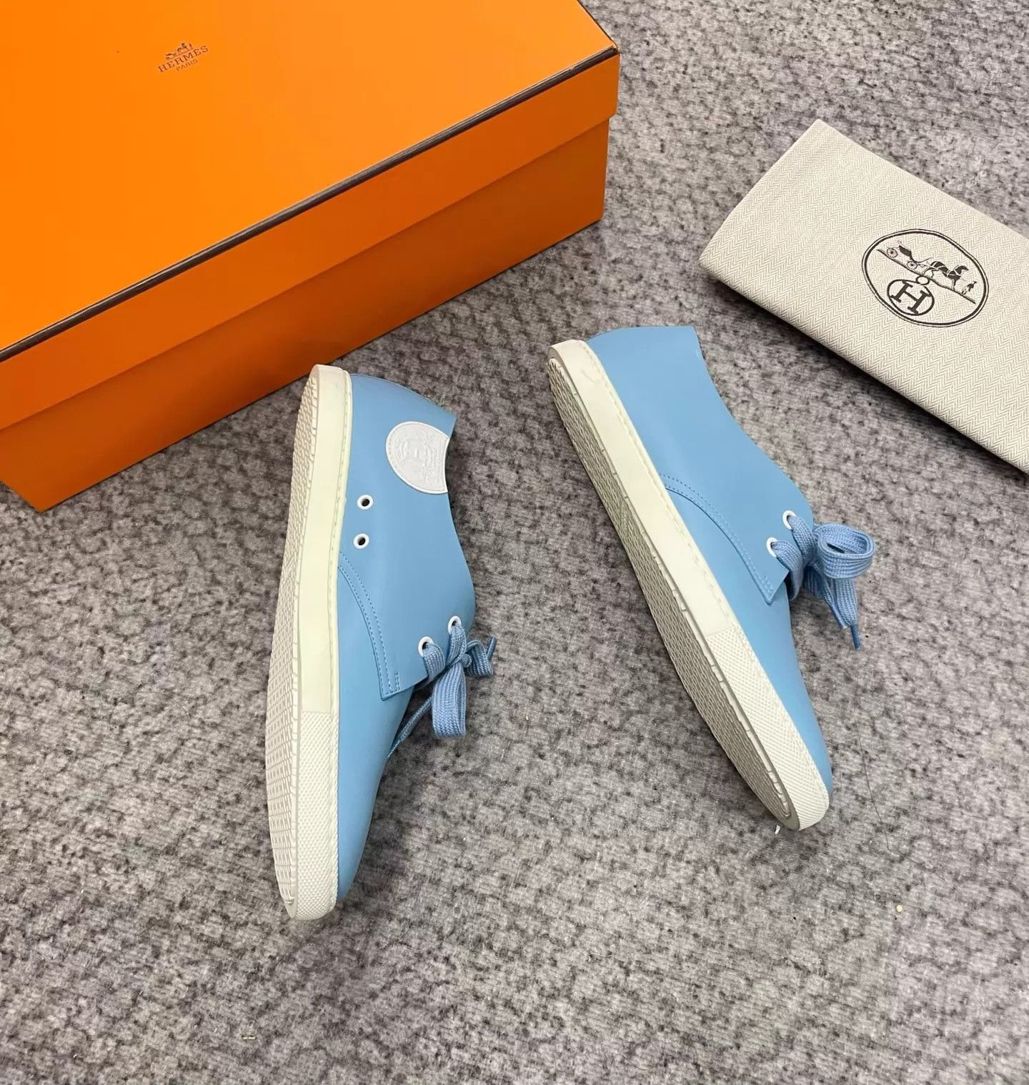 Hermes Hermès Blue Low-Key Fresh Casual Flat 38 Size US 7.5 / IT 37.5 - 3 Thumbnail