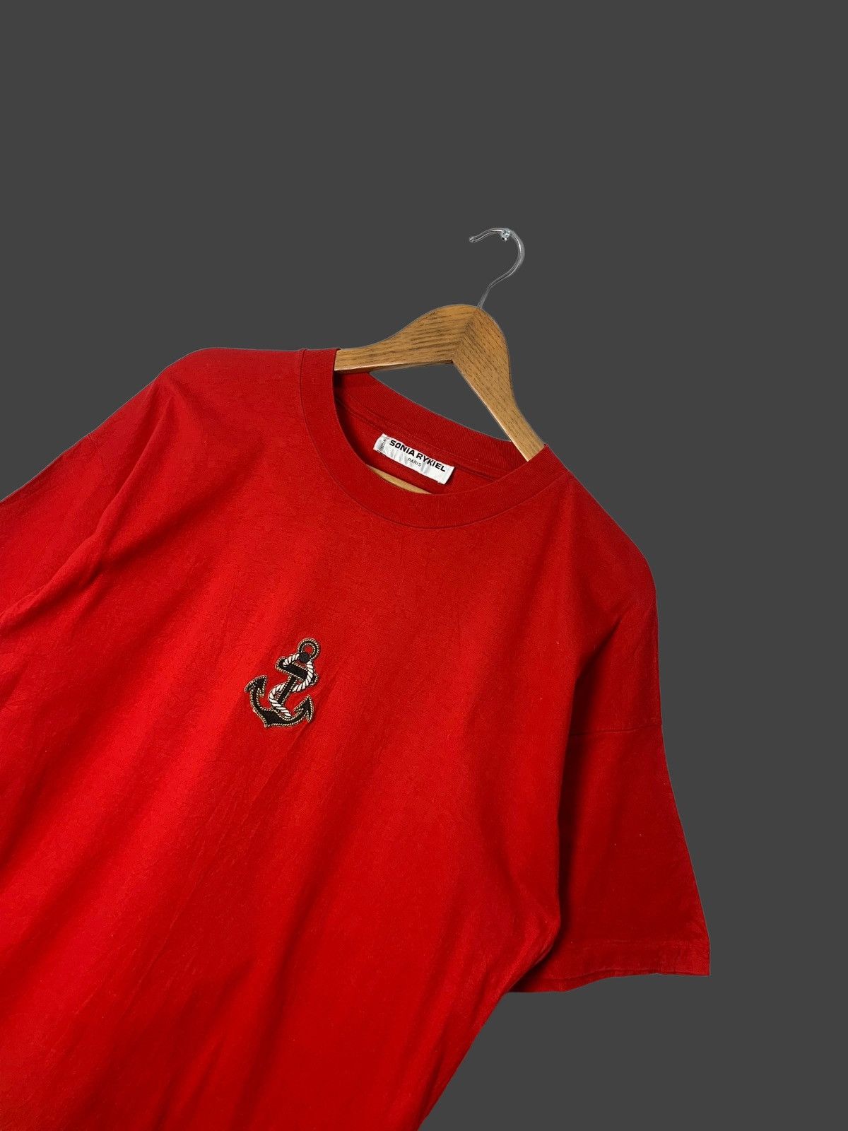 Sonia Rykiel × Vintage Sonia Rykiel Paris Vintage France Anchor Logo Tee Size US M / EU 48-50 / 2 - 4 Thumbnail