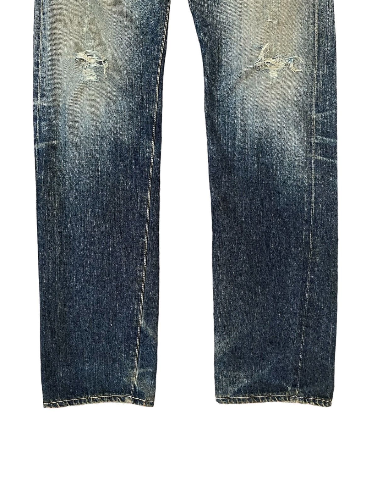 Iron Heart Selvedge Jeans Edwin 505s Red Line Distressed Denim Momotaro Size US 29 - 2 Thumbnail