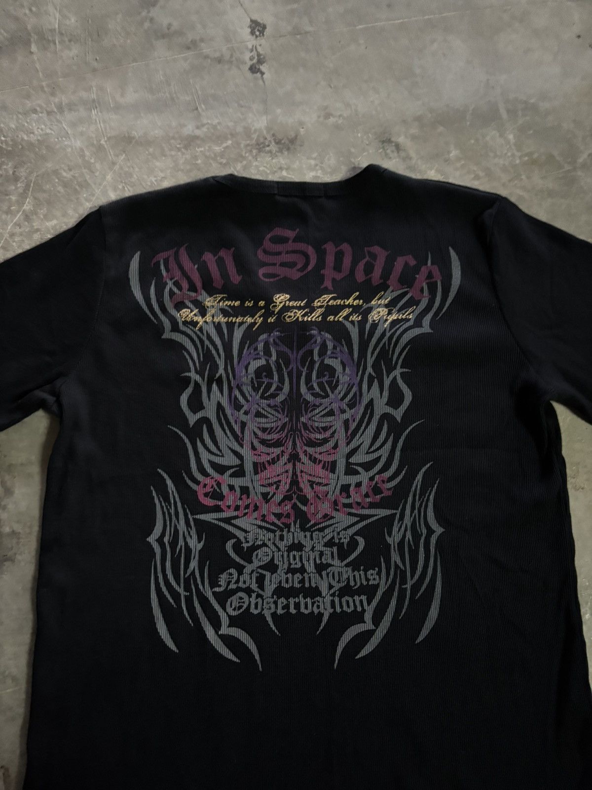 CIVARIZE × GOSTAR DE FUGA × Japanese Brand y2k petitreitre poem thermal shirt tribal design lgb style Size US L / EU 52-54 / 3 - 11 Thumbnail