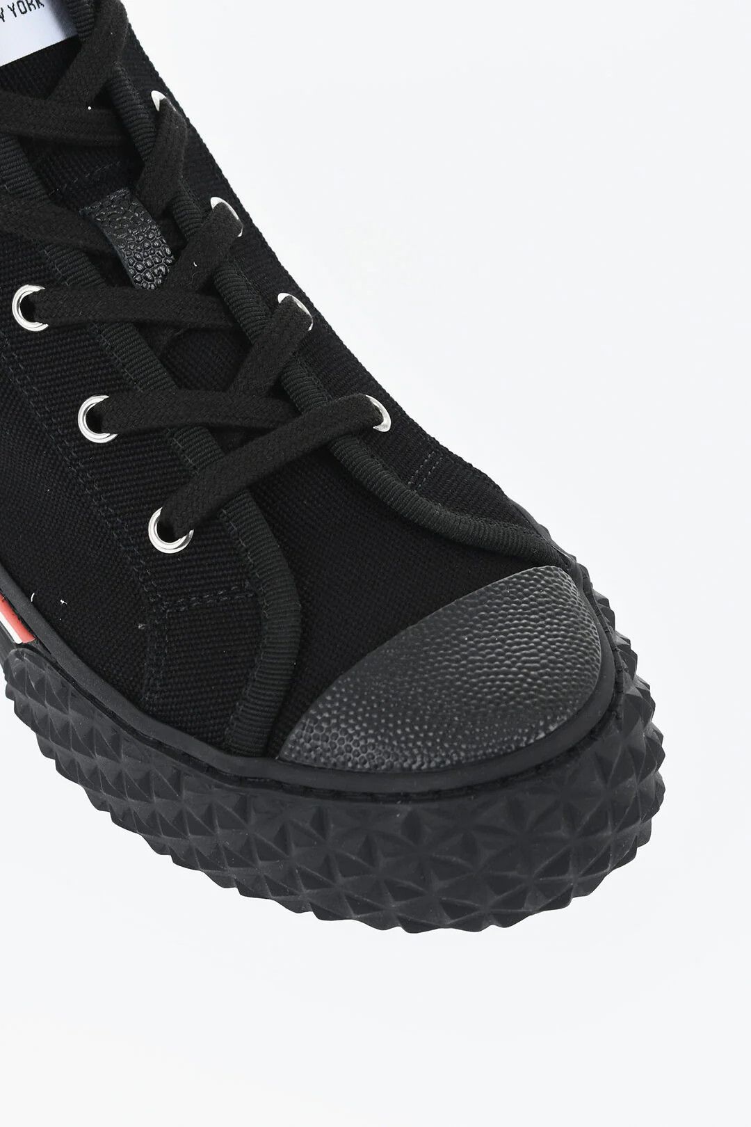 Thom Browne og1mm0426 Canvas High-Top Sneakers in Black Size US 7 / EU 40 - 4 Thumbnail