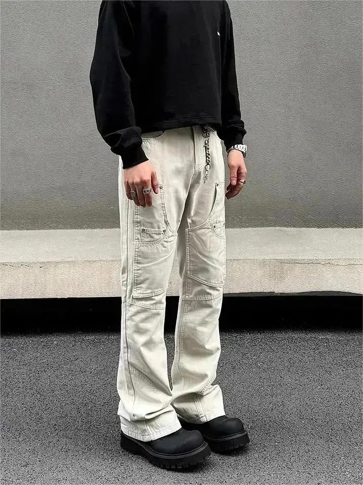 Japanese Brand Straight leg multi pocket flared jeans Size US 32 / EU 48 - 2 Thumbnail
