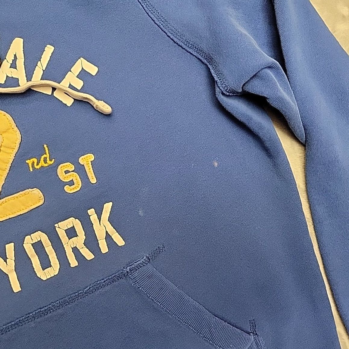 Abercrombie & Fitch VTG Aeropostale Hoodie L Blue Fleece Pullover Cropped 90s USA Logo Sweatshirt Men L Size US L / EU 52-54 / 3 - 2 Thumbnail