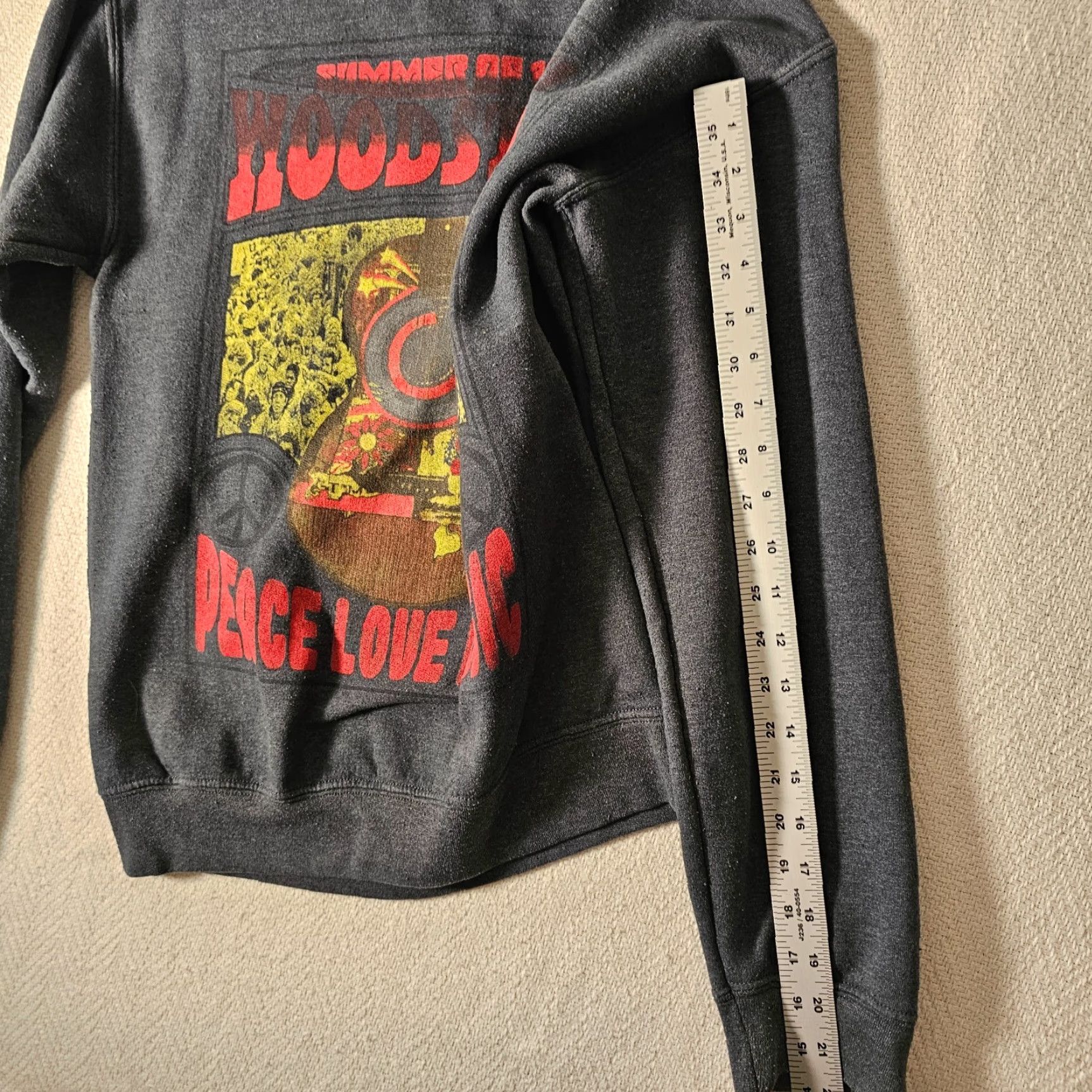 Vintage WOODSTOCK 1969 Sweater Life Clothing Co Gray Small Unisex Adults Long Sleeve Casual Size S / US 4 / IT 40 - 6 Thumbnail