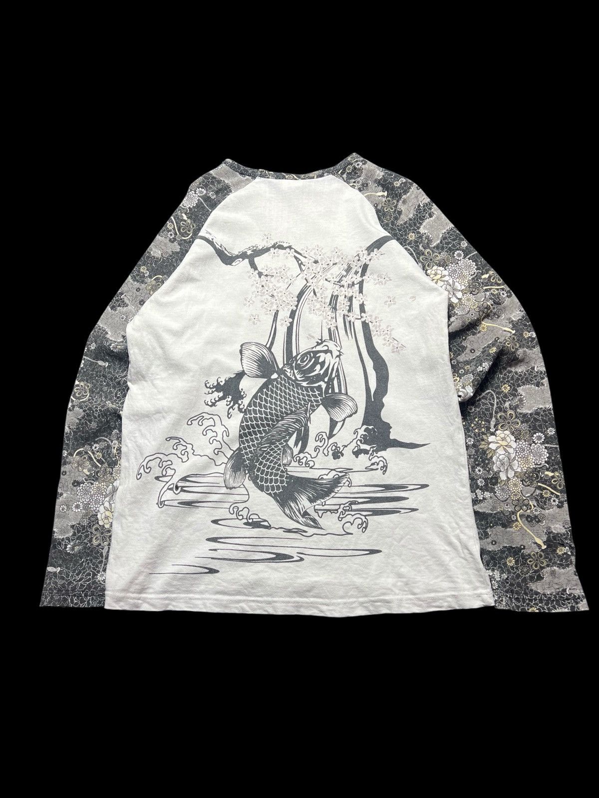Japanese Brand Sick Japanese Brand Koi Y2k Floral Longsleeve Tshirt Size US L / EU 52-54 / 3 - 1 Thumbnail