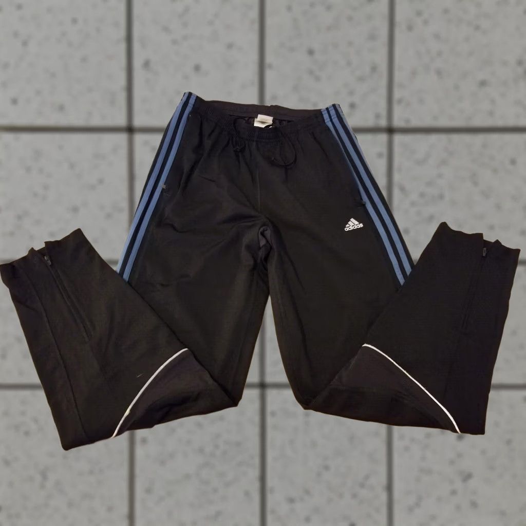 Adidas VINTAGE? Mens adidas Pants M Medium Black Athletic Gym Workout Jogger Mens Size US 31 - 1 Thumbnail