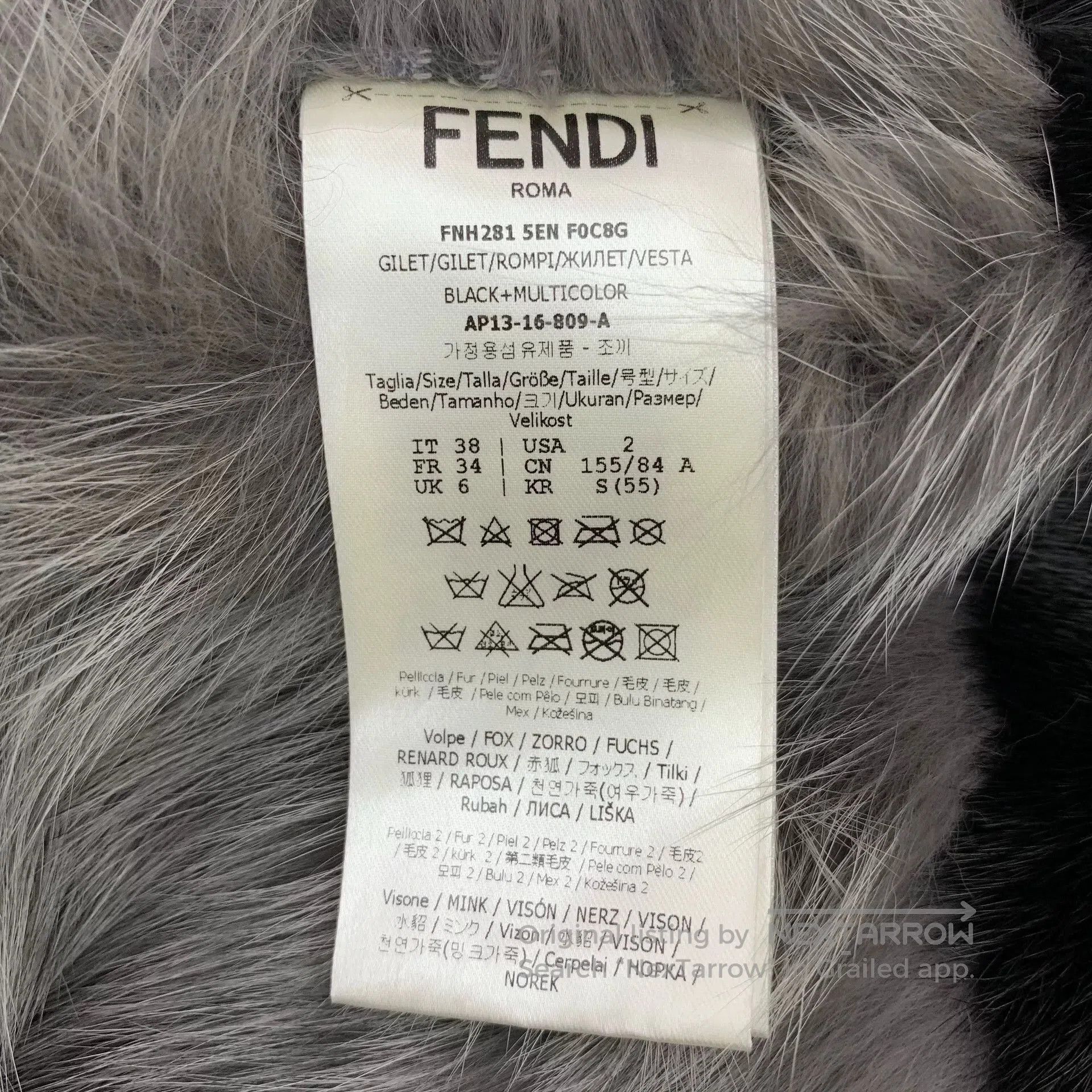 Fendi fendi color-blocked mink fur vest. Size US S / EU 44-46 / 1 - 7 Thumbnail