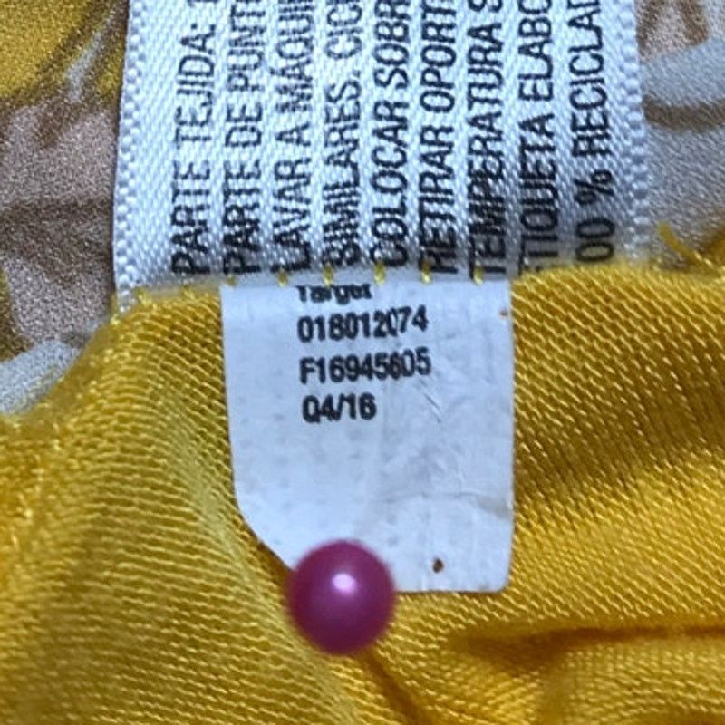 Merona Merona Yellow Floral Scoop Neck Front Sleeveless Blouse L Size L / US 10 / IT 46 - 5 Thumbnail
