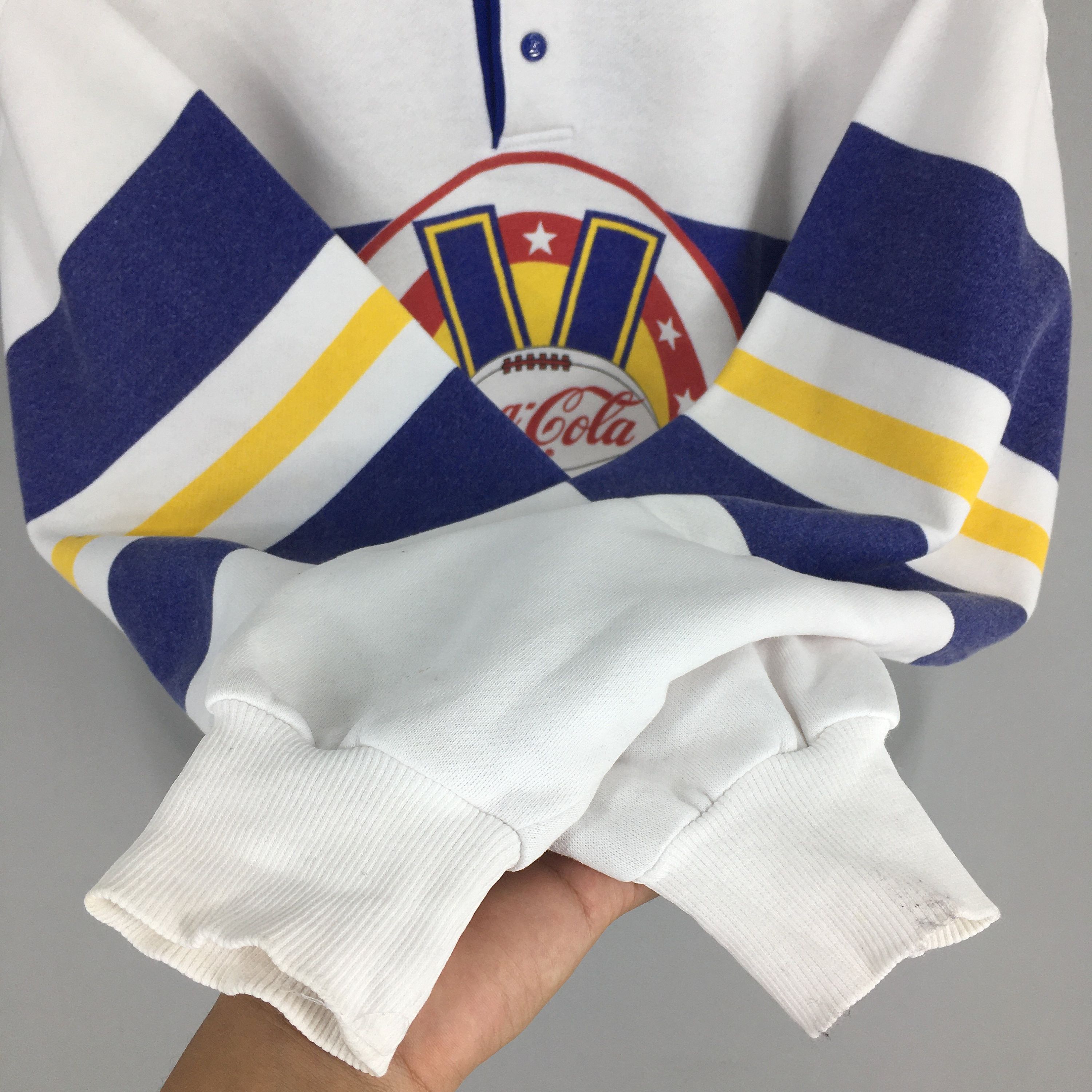 Coca Cola × Vintage Vintage 90s Coca Cola Collar Sweatshirt Medium Size US M / EU 48-50 / 2 - 4 Thumbnail
