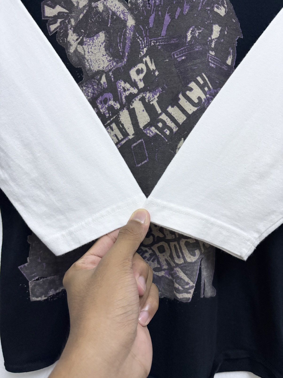 Hysteric Glamour 2000’s Candy Stripper - Crap Hit Bitch ! Raglan T-Shirt Size S / US 4 / IT 40 - 9 Thumbnail