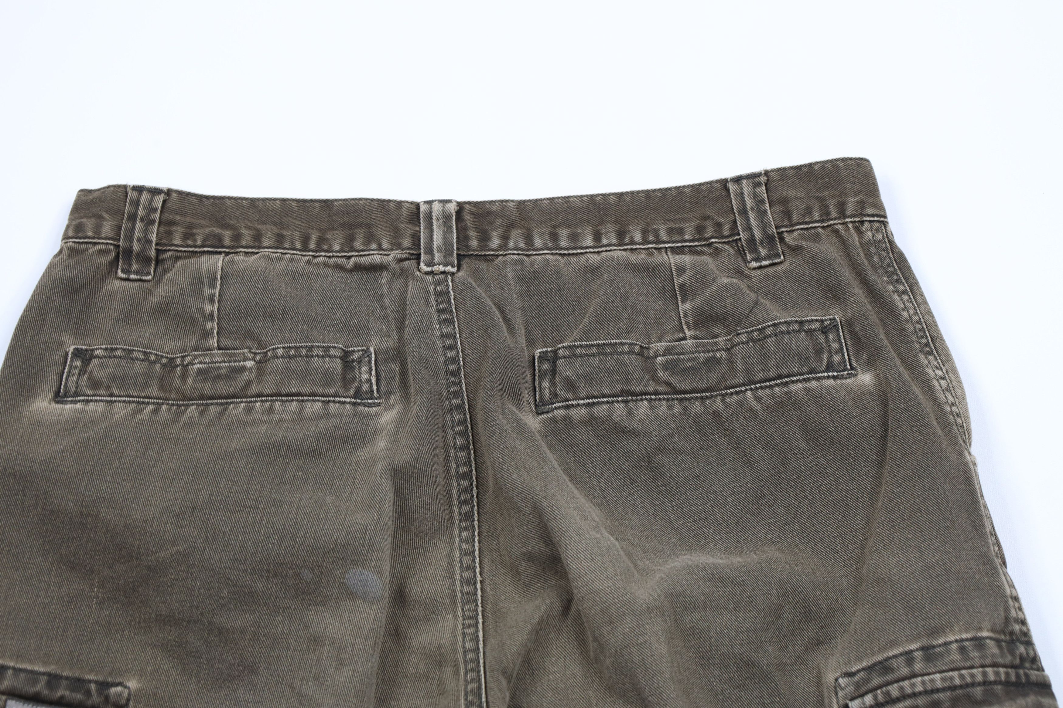 Vintage × Woolrich Woolen Mills Vintage 90s Woolrich Wide Leg Denim Cargo Jeans Pants Brown Size US 34 / EU 50 - 11 Thumbnail