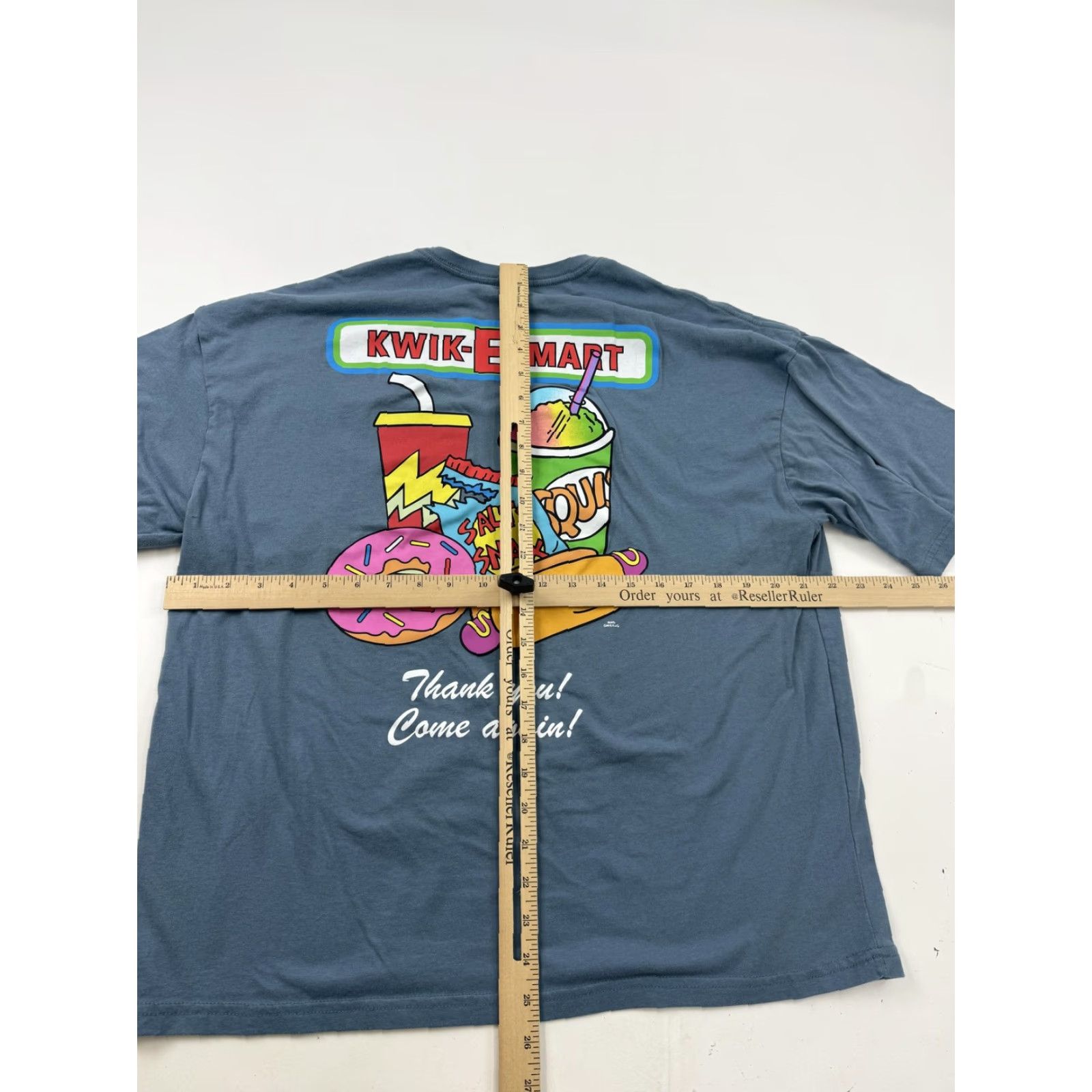 Vintage The Simpsons Kwik-E-Mart Shirt Mens Medium Blue Graphic Tee Thank You Come Again Size US M / EU 48-50 / 2 - 7 Thumbnail