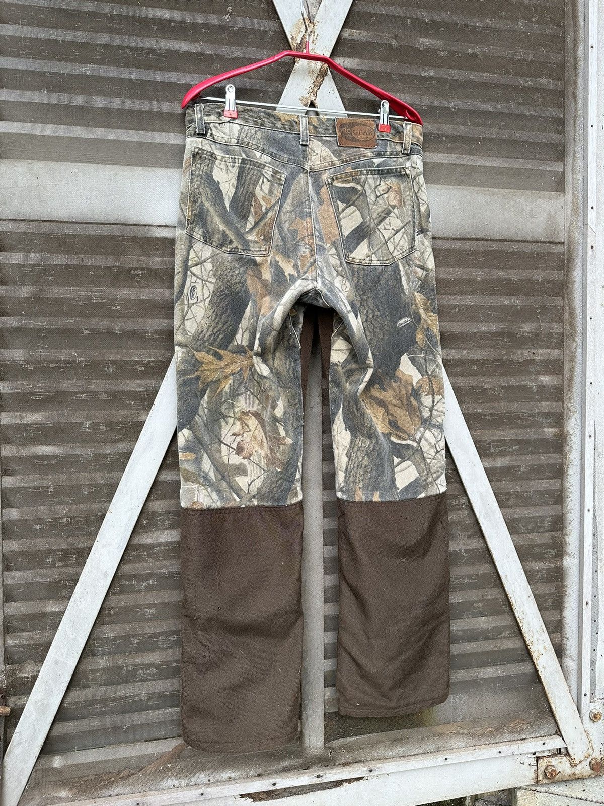 Wrangler 👹Vintage THRASHED WRANGLER PRO GEAR CAMO BAGGY JEANS Size US 31 - 5 Thumbnail