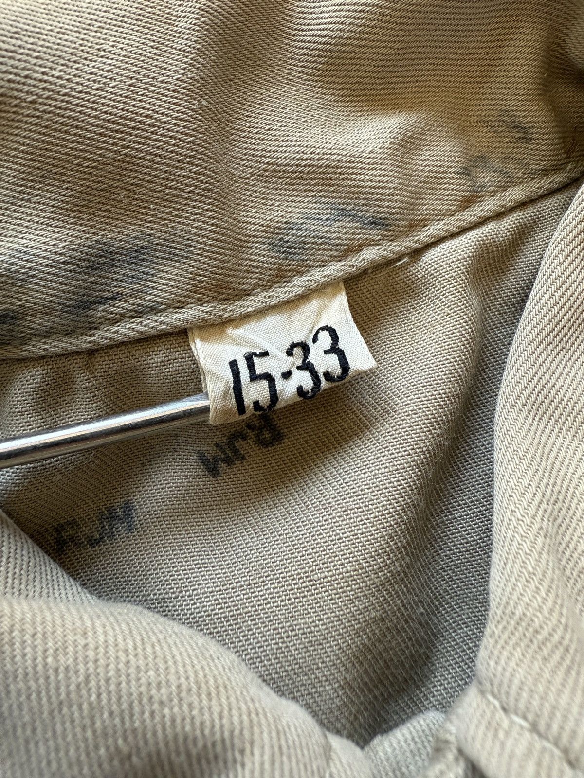 Vintage Vintage WWII Military Khaki Poplin Long Sleeve Shirt Size US L / EU 52-54 / 3 - 2 Thumbnail