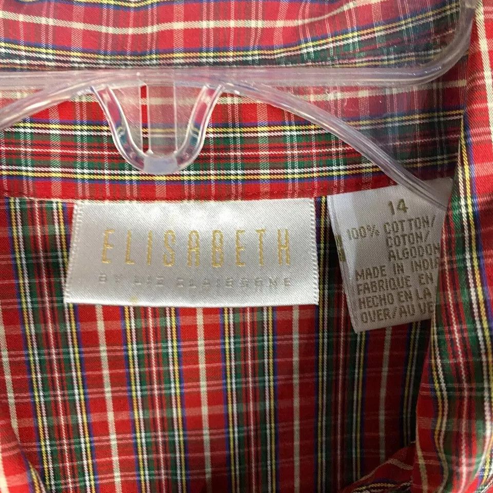 Other Elisabeth Button Up Top Women's Size 14 Long Sleeve Plaid Size XL / US 12-14 / IT 48-50 - 3 Thumbnail