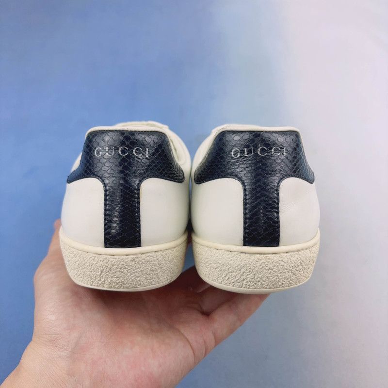 Gucci Gucci ACE White Leather Low-Top Sneakers - Size US 9.5 / EU 42-43 - 3 Thumbnail