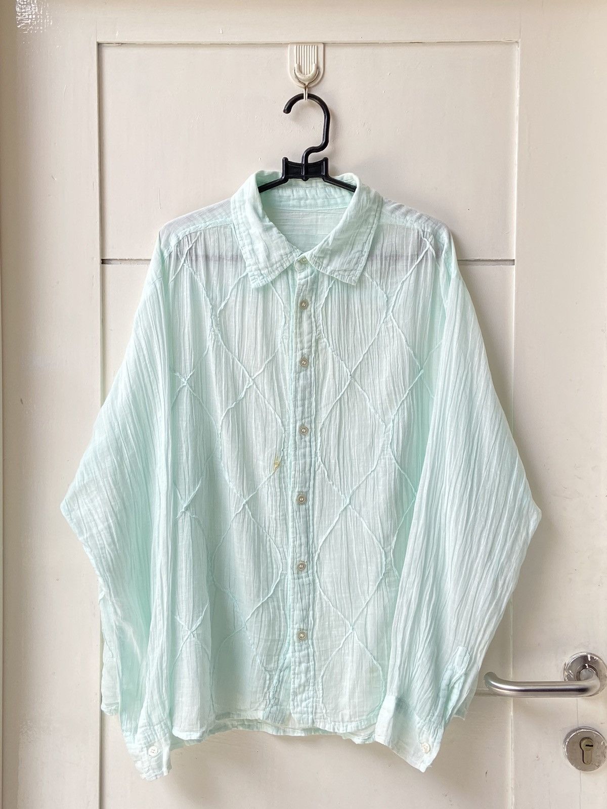 Issey Miyake PLANTATION Green Shirt Size US XL / EU 56 / 4 - 9 Thumbnail