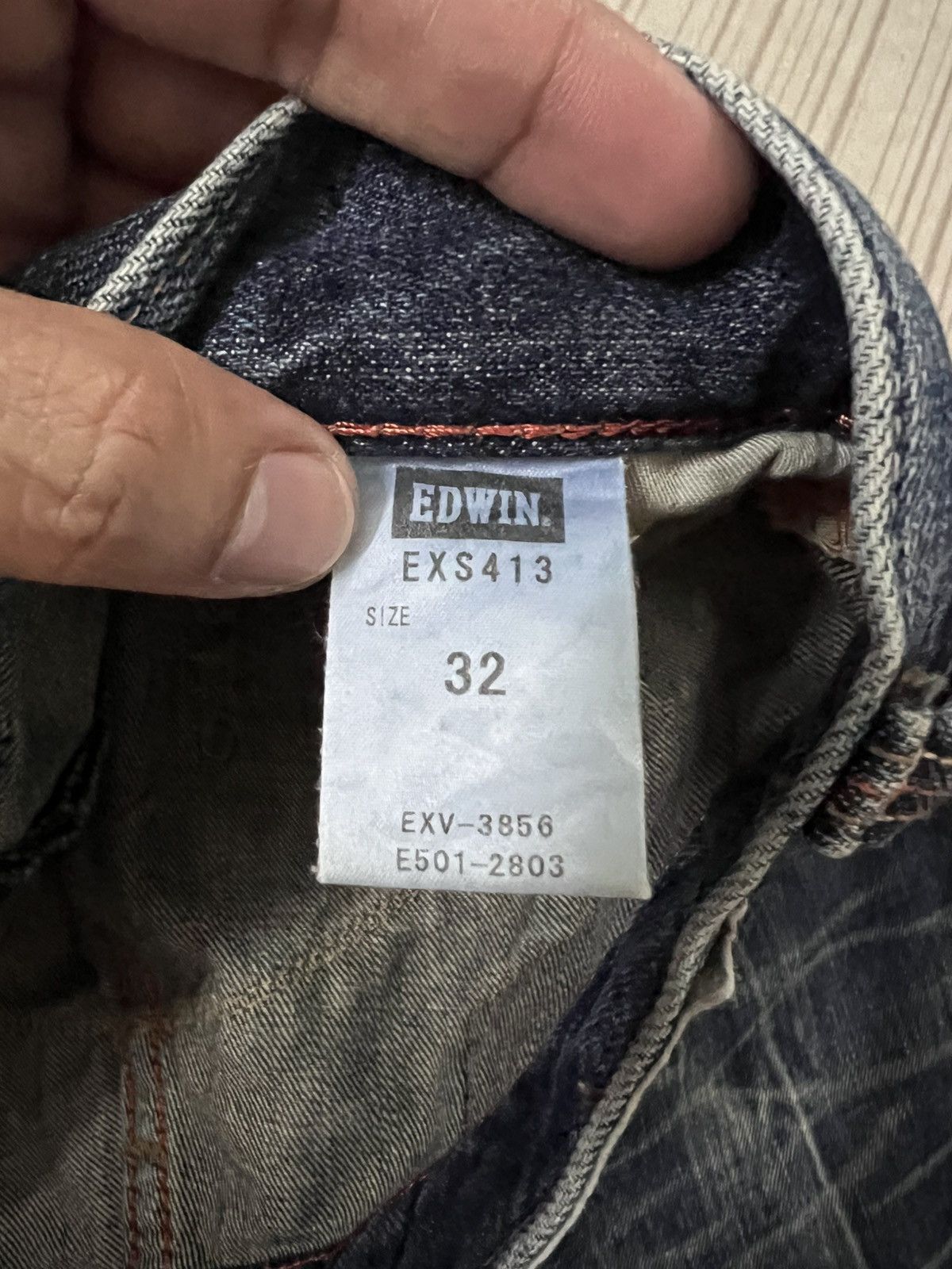 Edwin × If Six Was Nine × Le Grande Bleu (L.G.B.) EDWIN EXCLUSIVE VINTAGE BLUE DENIM NICE DESIGN VERY RARE Size US 33 - 21 Thumbnail