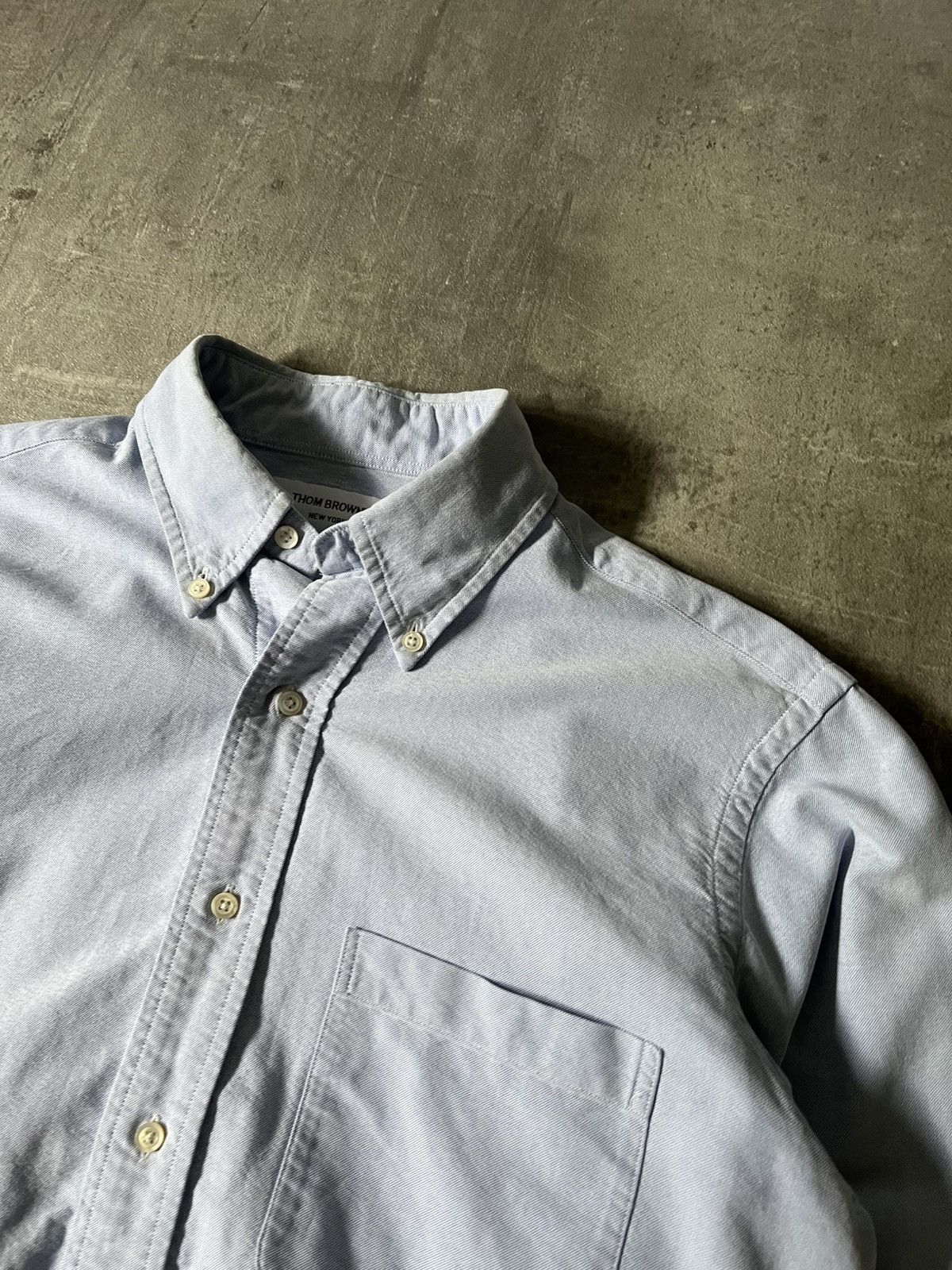 Thom Browne Thom Browne light blue oxford button up shirt Size US L / EU 52-54 / 3 - 5 Thumbnail