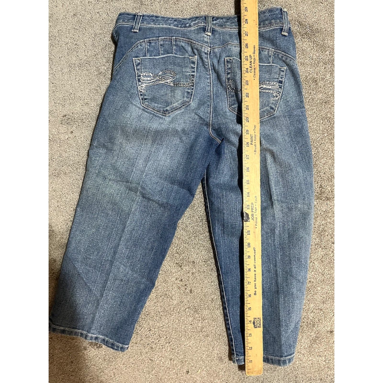 Vintage Style & Co. Jeans Capri Women's 6P Blue 5-Pocket Mid Rise Medium Wash Size 28" / US 6 / IT 42 - 7 Thumbnail