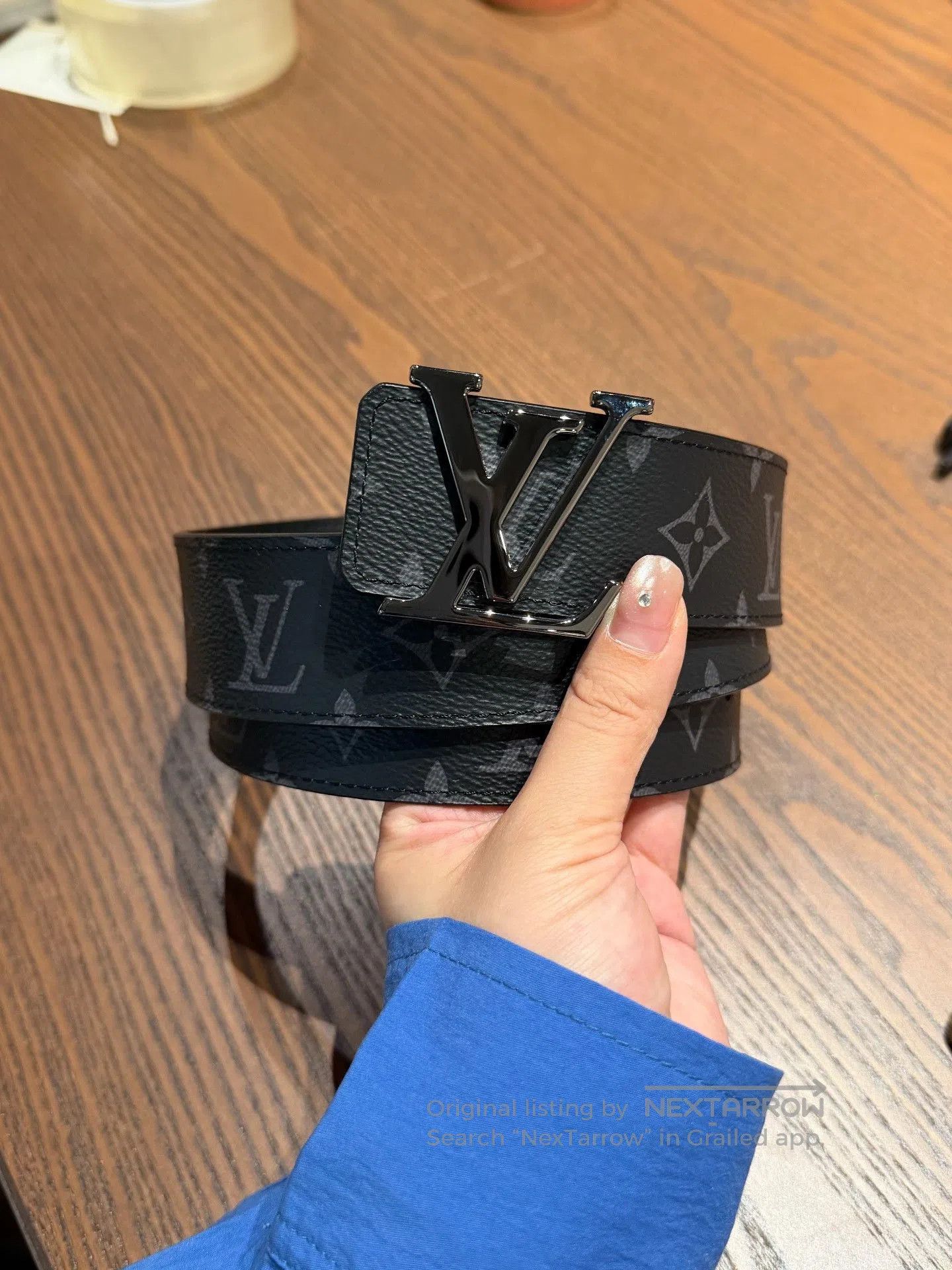 Louis Vuitton Louis Vuitton Black Monogram Men's Belt. Size ONE SIZE - 1 Thumbnail