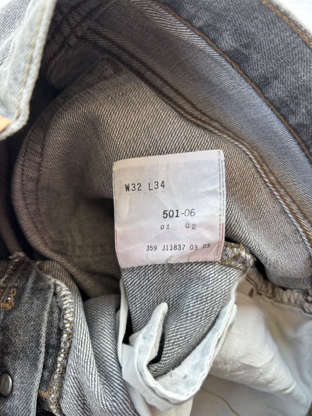 Kapital Vintage Levis 501 FADED BLACK Distressed Denim Jeans Size US 32 / EU 48 - 12 Thumbnail