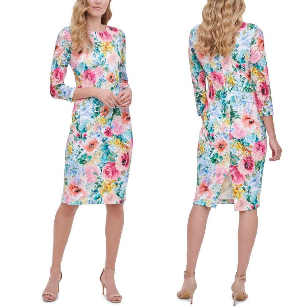 Other NWT New $98 Kensie Floral Shift Lace Dress Size 12 Size XL / US 12-14 / IT 48-50 - 1 Thumbnail