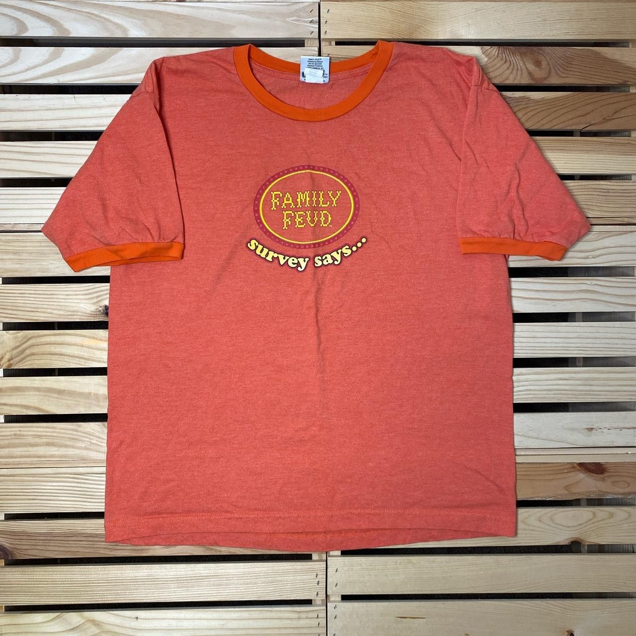 Other Vintage Family Feud Orange Game Show Ringer Tee Size Large Size US L / EU 52-54 / 3 - 1 Thumbnail