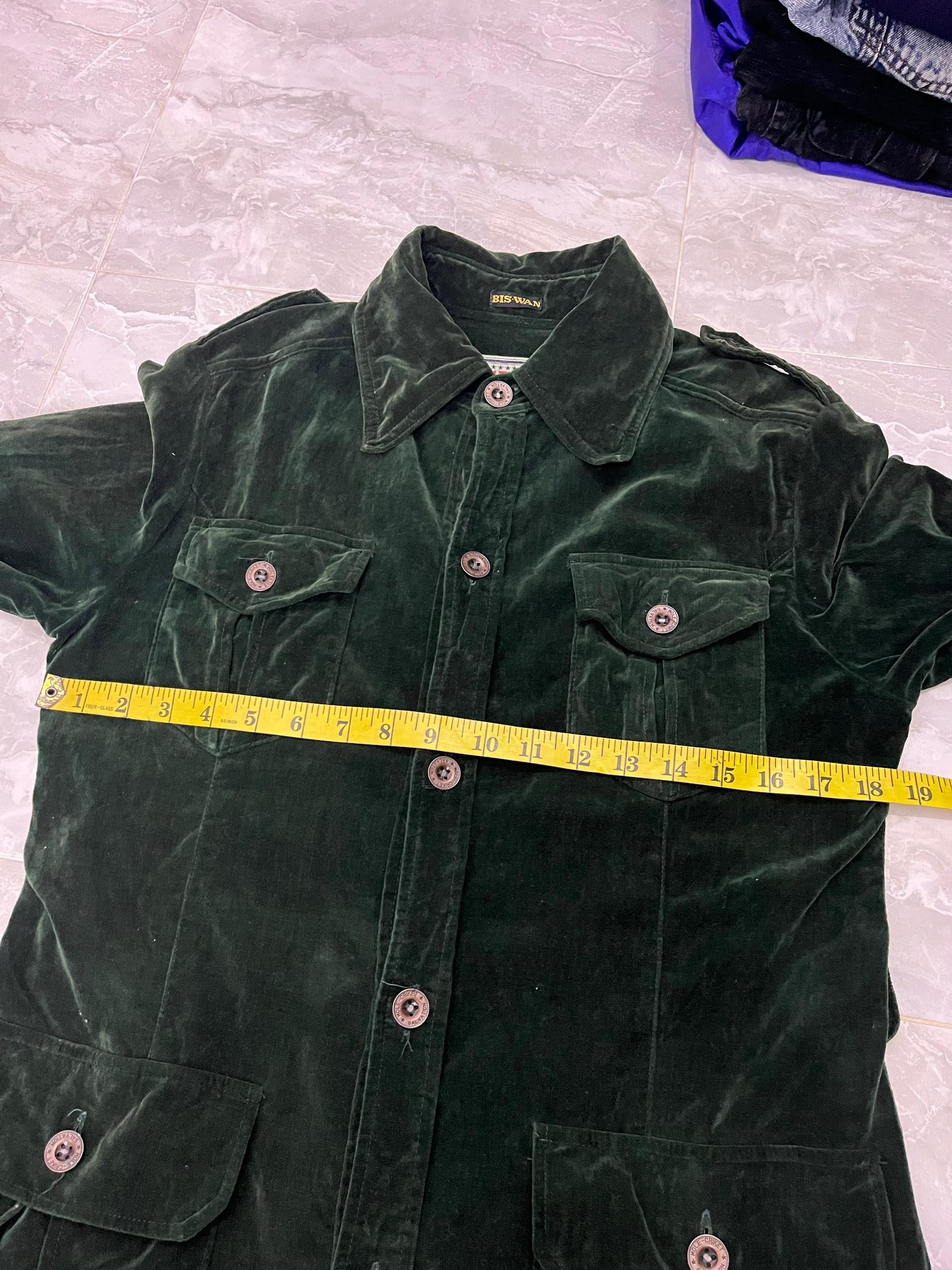 Vintage Archive BIS-WAN Emerald Velvet Western Jacket Size S / US 4 / IT 40 - 15 Thumbnail