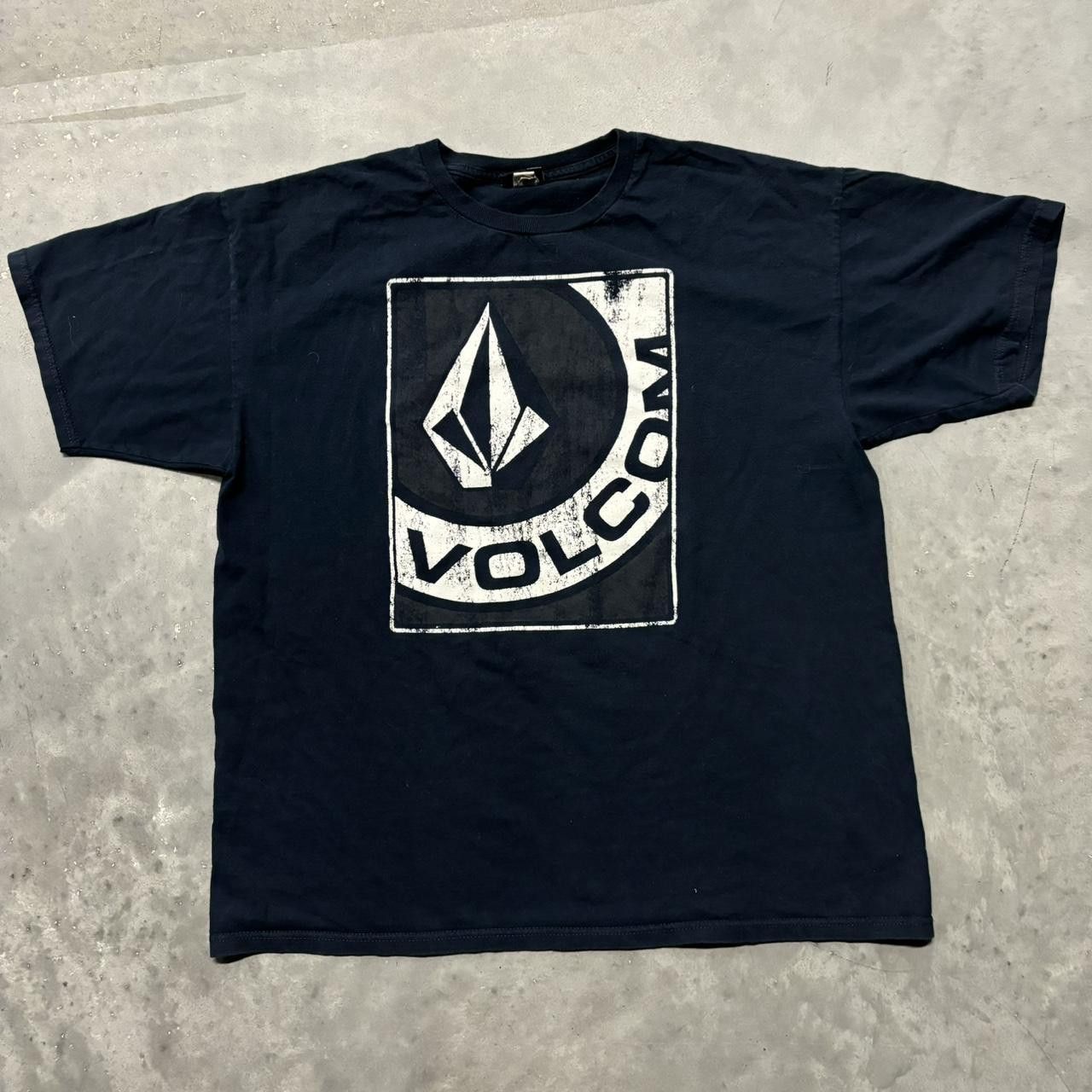 Vintage × Volcom Vintage Y2K/2000s Grunge Navy Blue Volcom Surf Skater Graphic Tee! Size US XL / EU 56 / 4 - 1 Thumbnail