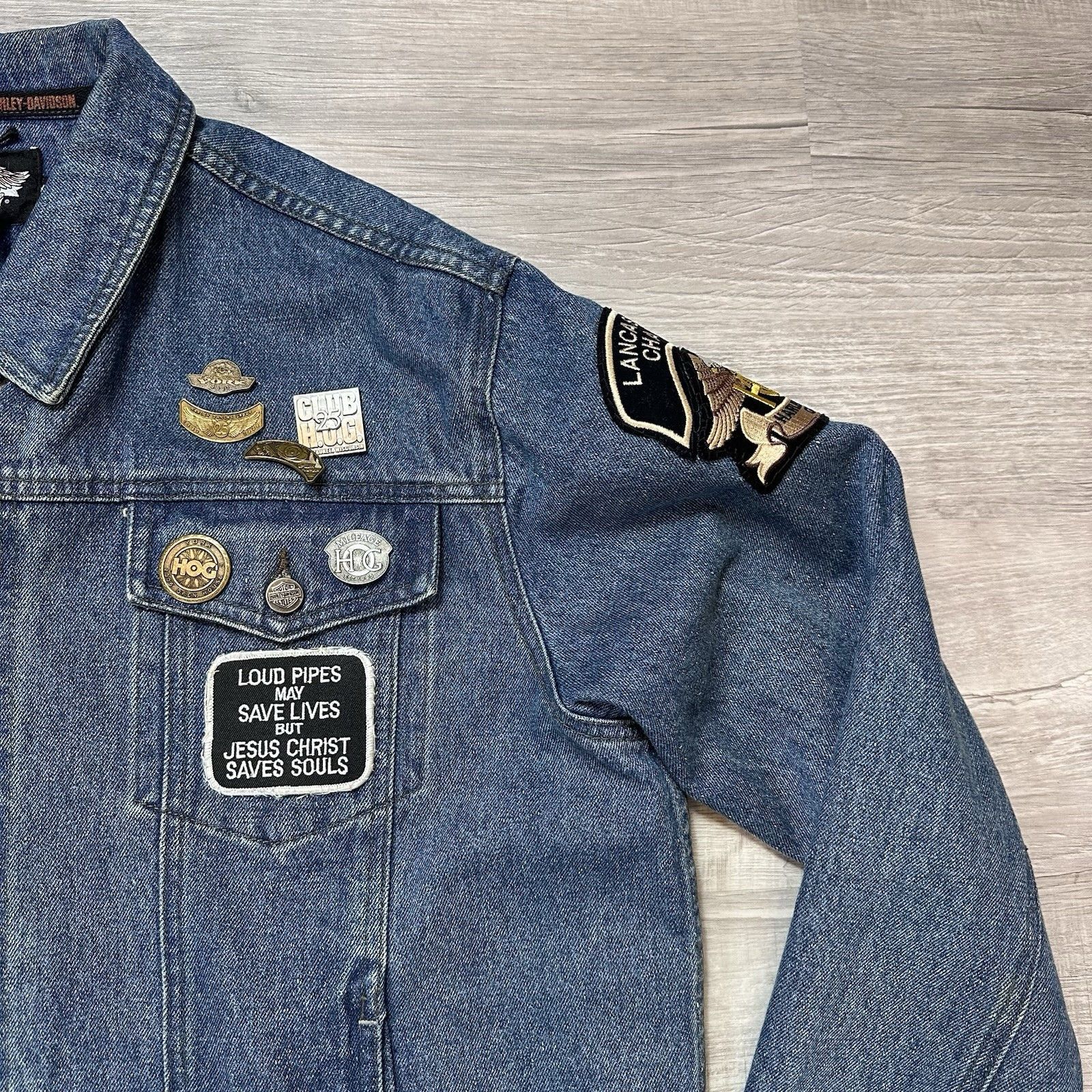 Harley Davidson VTG Harley Davidson Denim Button Up Jacket Mens V Twin Power Size US XL / EU 56 / 4 - 4 Thumbnail
