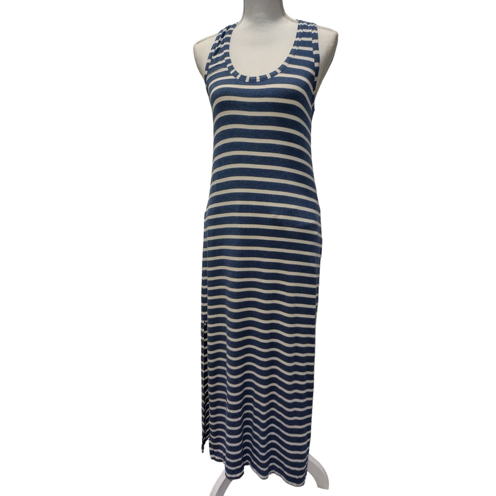 J.Crew J. Crew Women Maxi Dress Sleeveless Scoop Neck Blue White Size XS / US 0-2 / IT 36-38 - 1 Thumbnail