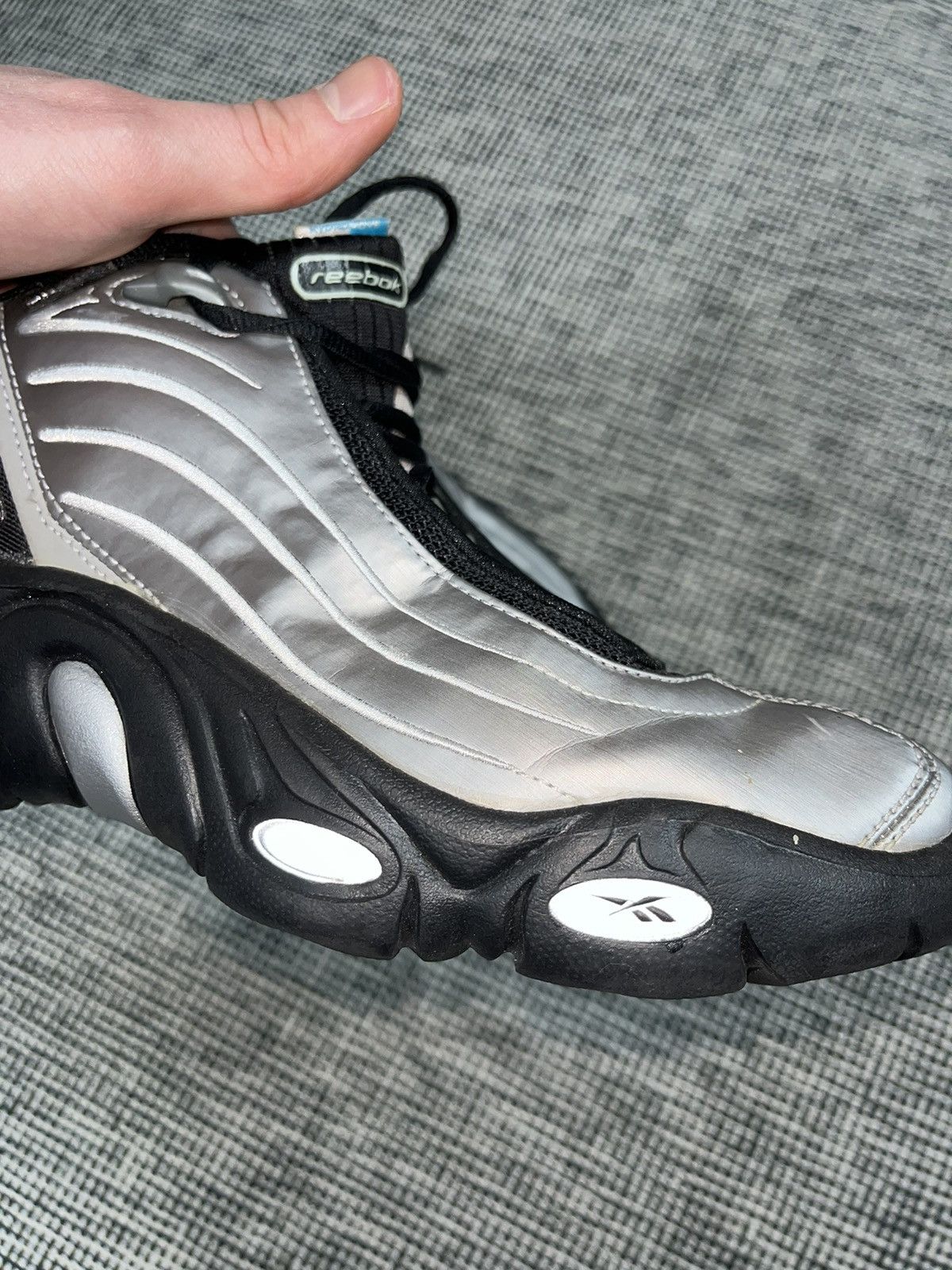 Reebok rare vintage Reebok DMX silver sneakers hi tops y2k Size US 8 / IT 38 - 12 Thumbnail