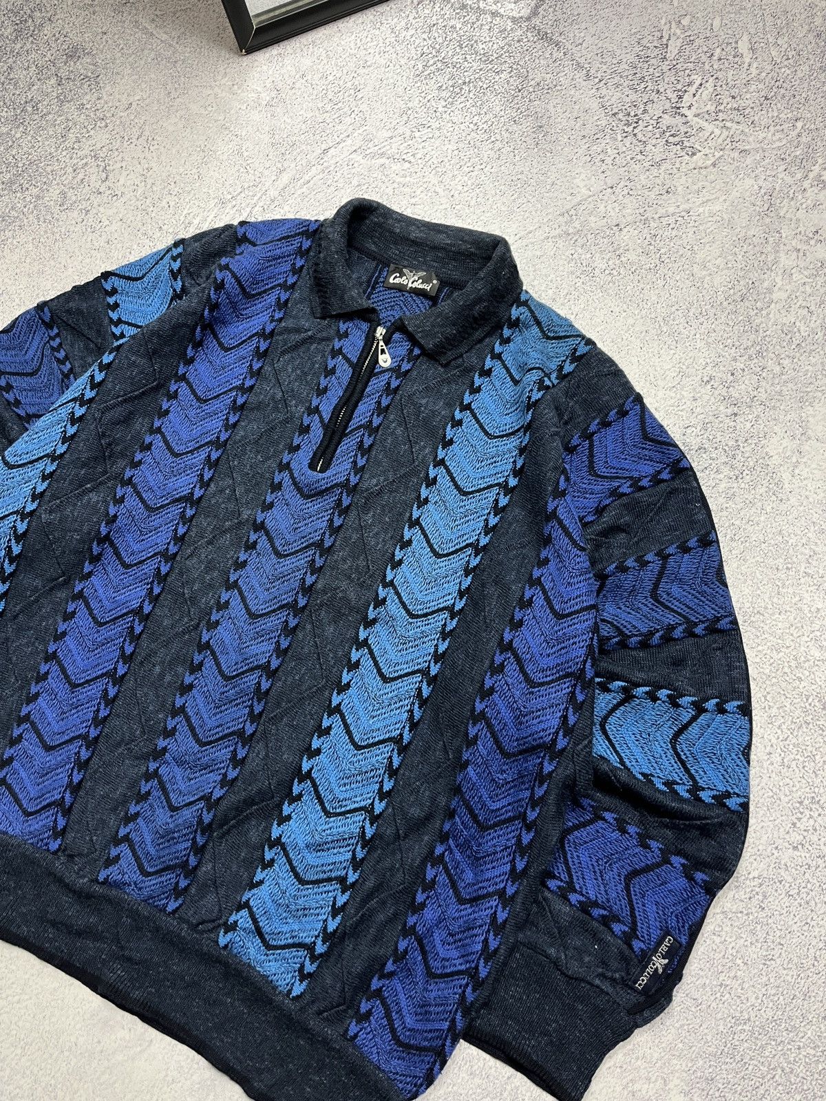 Carlo Colucci Vintage 90’s Carlo Colucci Cable Knit Sweater Only For Japan Size US XL / EU 56 / 4 - 4 Thumbnail