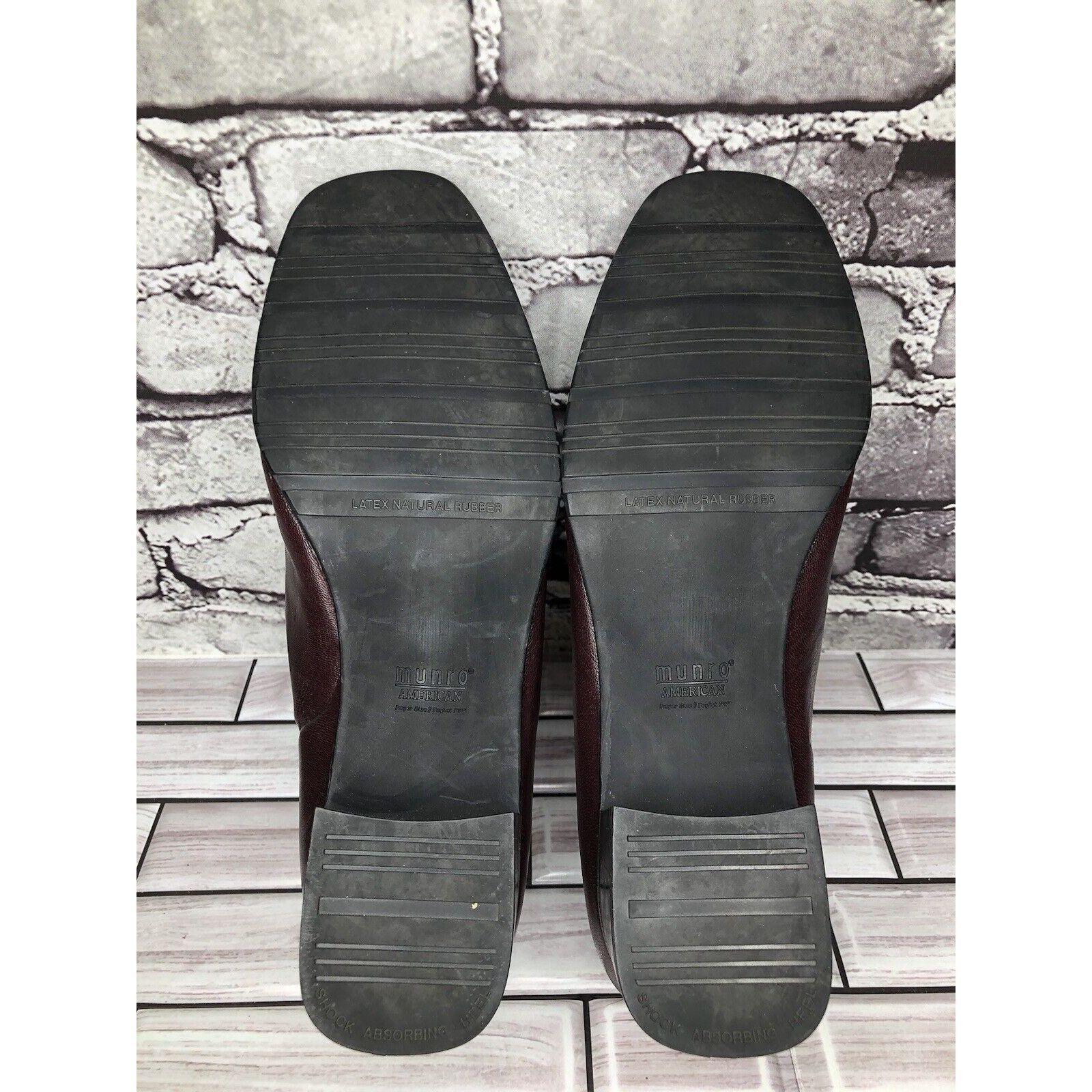 Other Munro American Burgundy Leather Suede Heel Loafer Shoes Wome Size US 10 / IT 40 - 6 Thumbnail
