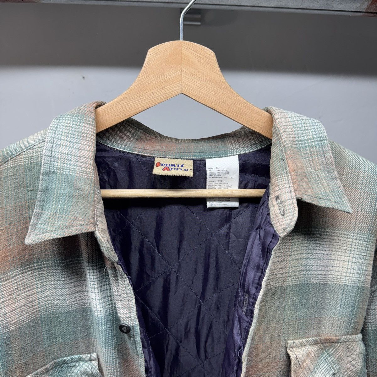 Vintage Thrashed Faded Plaid Quilted Flannel Jacket Shirt ERD Grunge Size US XL / EU 56 / 4 - 4 Thumbnail