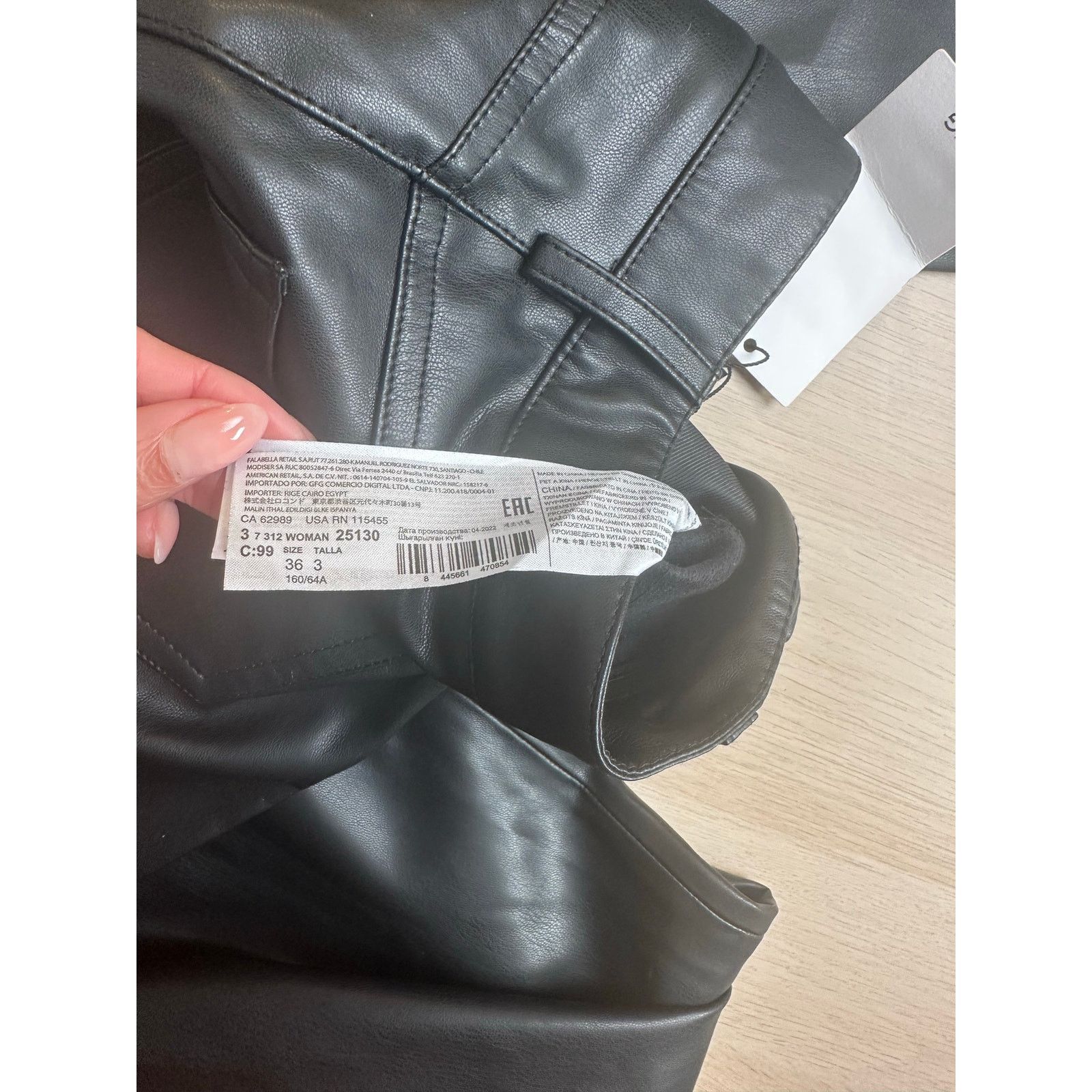 Mango Mango Black Straight Leather Pants - Size 4 - NEW Size 27" / US 4 / IT 40 - 9 Thumbnail