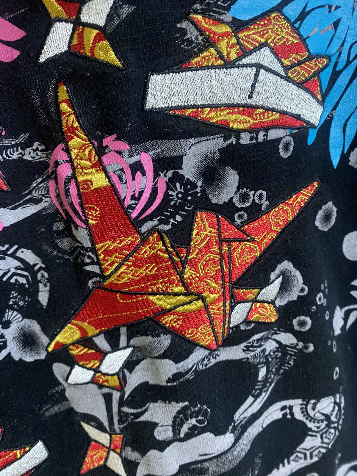 Japanese Brand × Vintage Vintage Sukajan Origami Hoodies Size US M / EU 48-50 / 2 - 8 Thumbnail