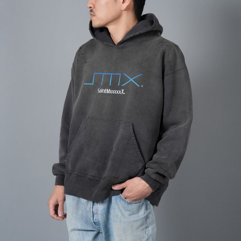 Saint Michael o1h1sh10525 Smx Hoodie in Black Size US L / EU 52-54 / 3 - 2 Thumbnail