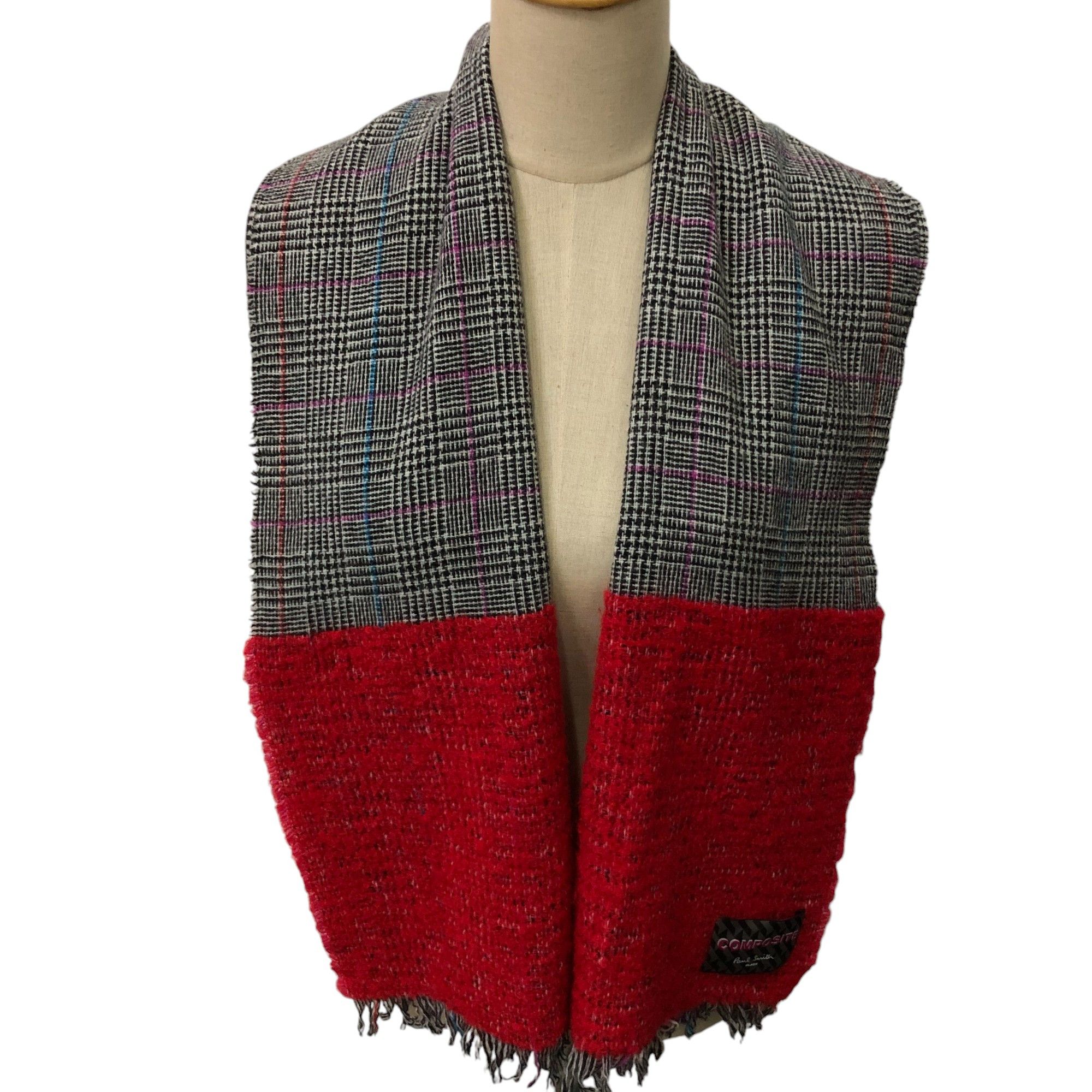 Paul Smith Paul Smith Comppsite Oversized Wool Scarf Muffler V2595 Size ONE SIZE - 1 Thumbnail