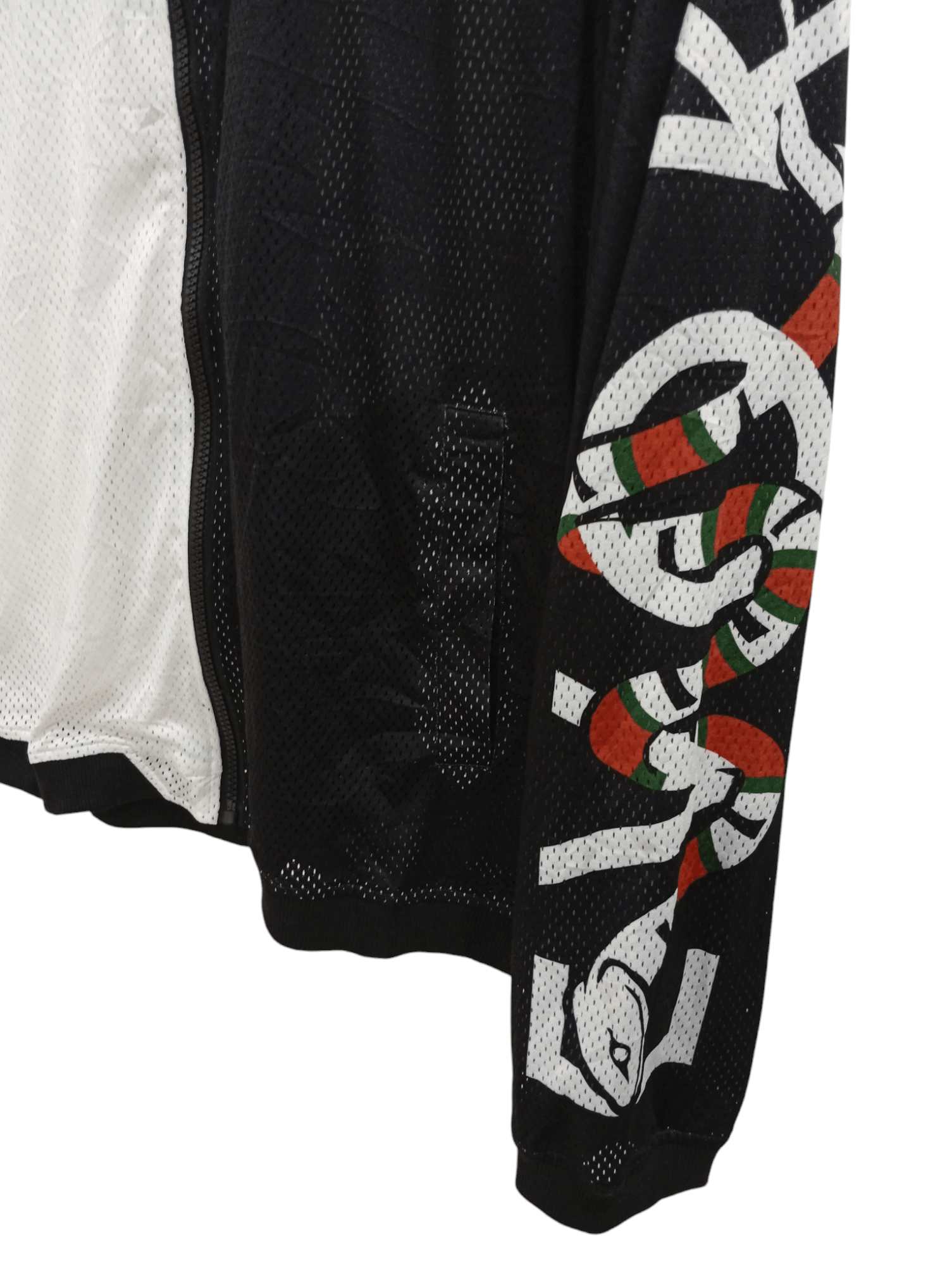 Japanese Brand 🔥🔥RE 730 Snake Printed Motif Sheer Mesh Jacket Size US L / EU 52-54 / 3 - 6 Thumbnail
