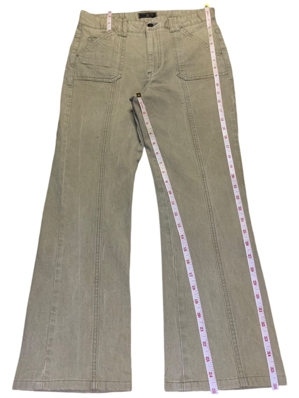 Valentino Vintage Rudolph Valentino Fatigue Baker Pants Flare Jeans Size US 29 - 13 Thumbnail