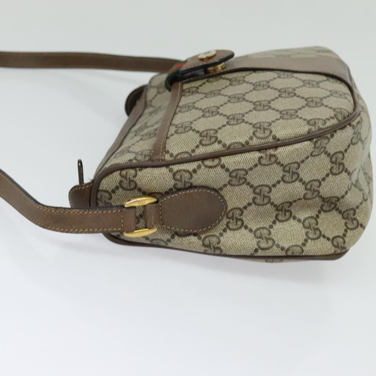 Gucci GUCCI GG Supreme Web Sherry Line Shoulder Bag Pvc Beige Size ONE SIZE - 4 Thumbnail